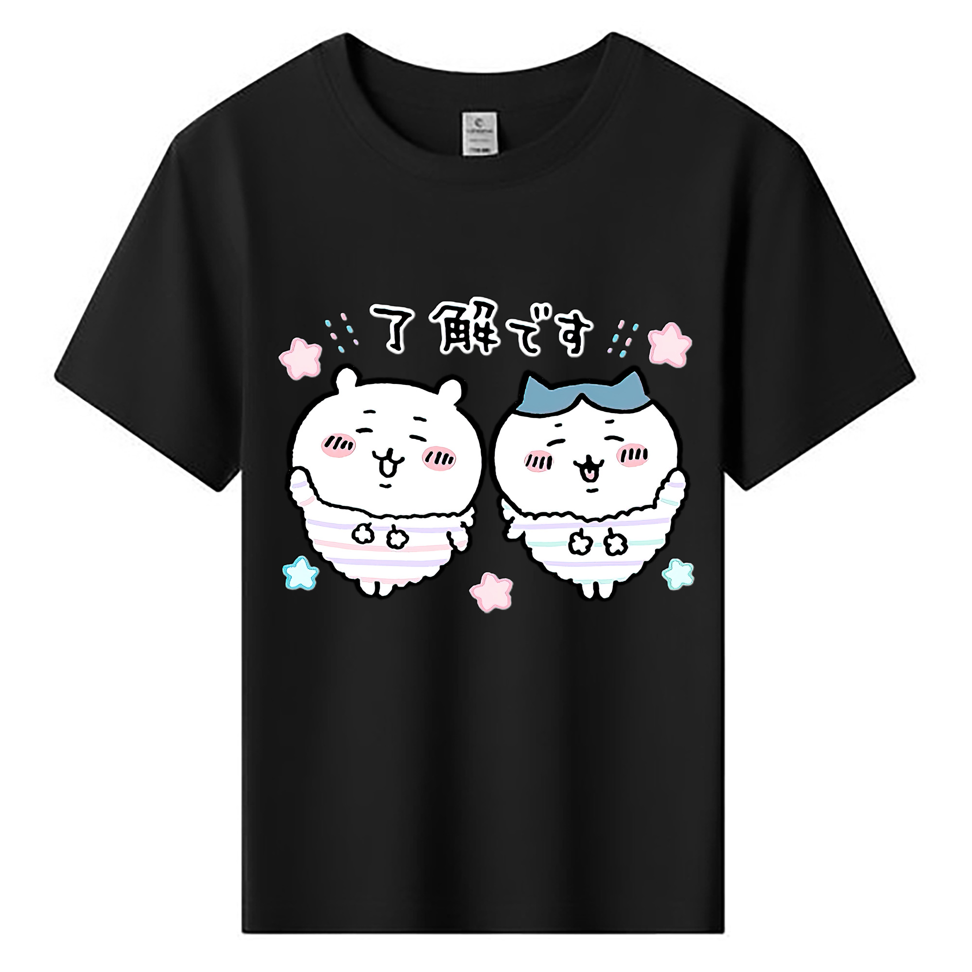 （画像用） ちいかわ ハチワレ Chii-kawa hachiware 綿100％キッズTシャツ（フロントプリント）