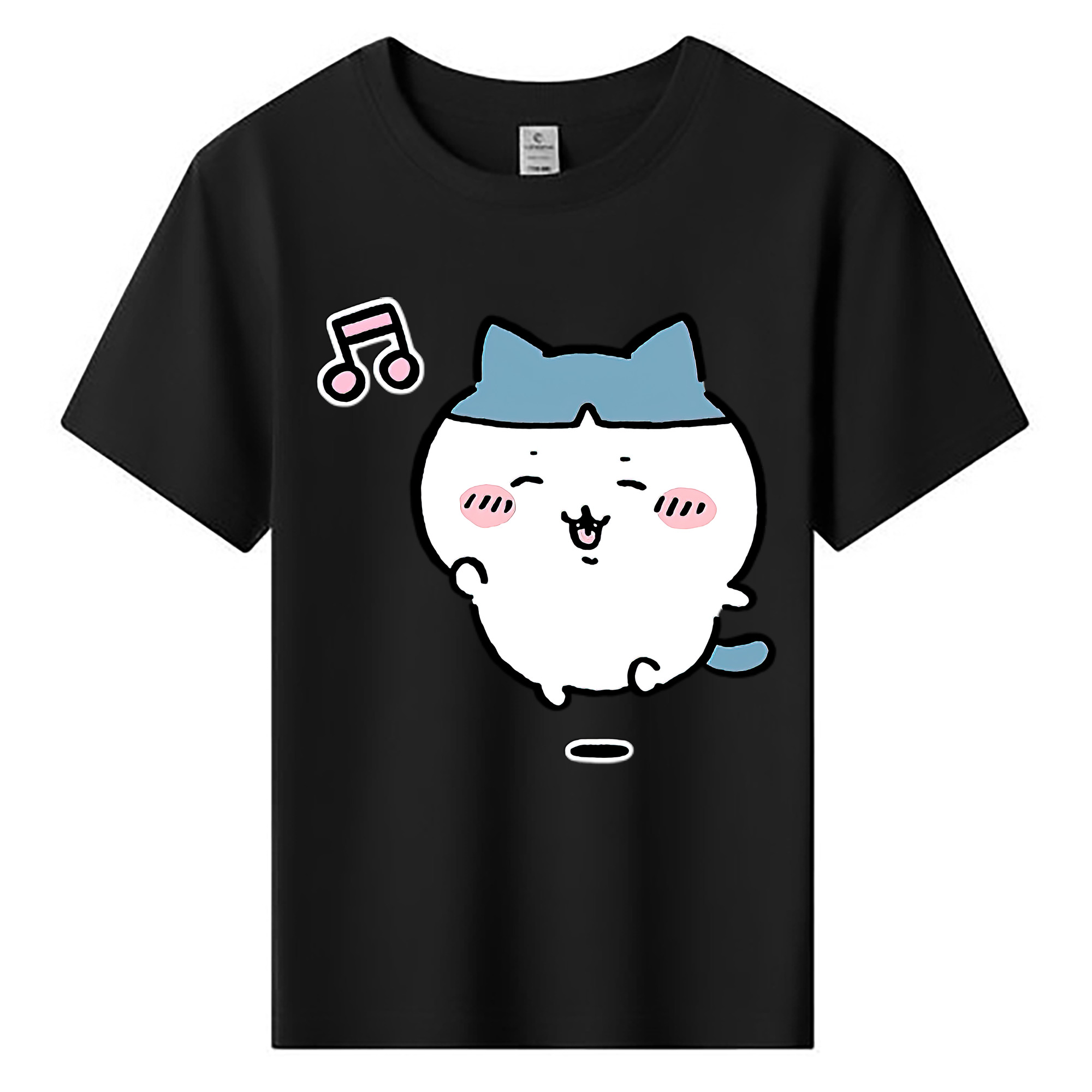 （画像用） ちいかわ ハチワレ Chii-kawa hachiware 綿100％キッズTシャツ（フロントプリント）