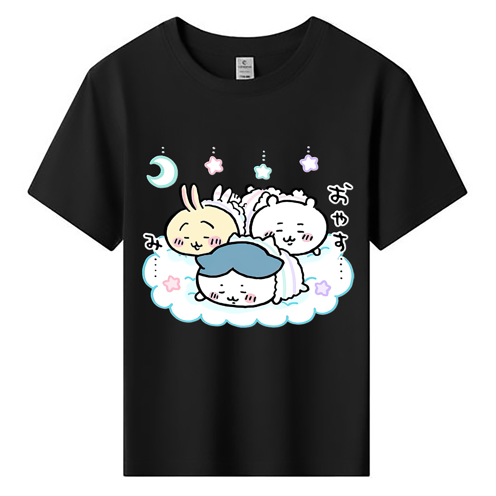 （画像用） ちいかわ ハチワレ Chii-kawa hachiware 綿100％キッズTシャツ（フロントプリント）