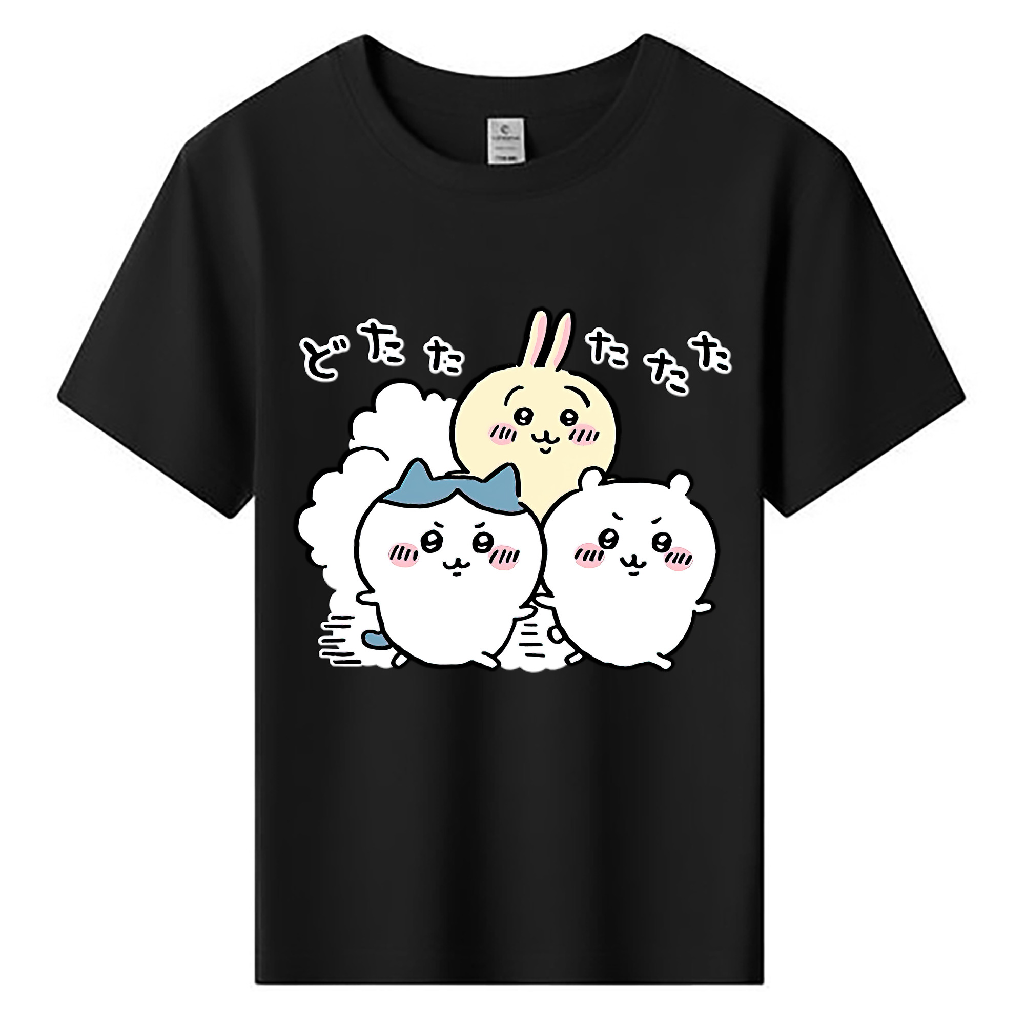（画像用） ちいかわ ハチワレ Chii-kawa hachiware 綿100％キッズTシャツ（フロントプリント）