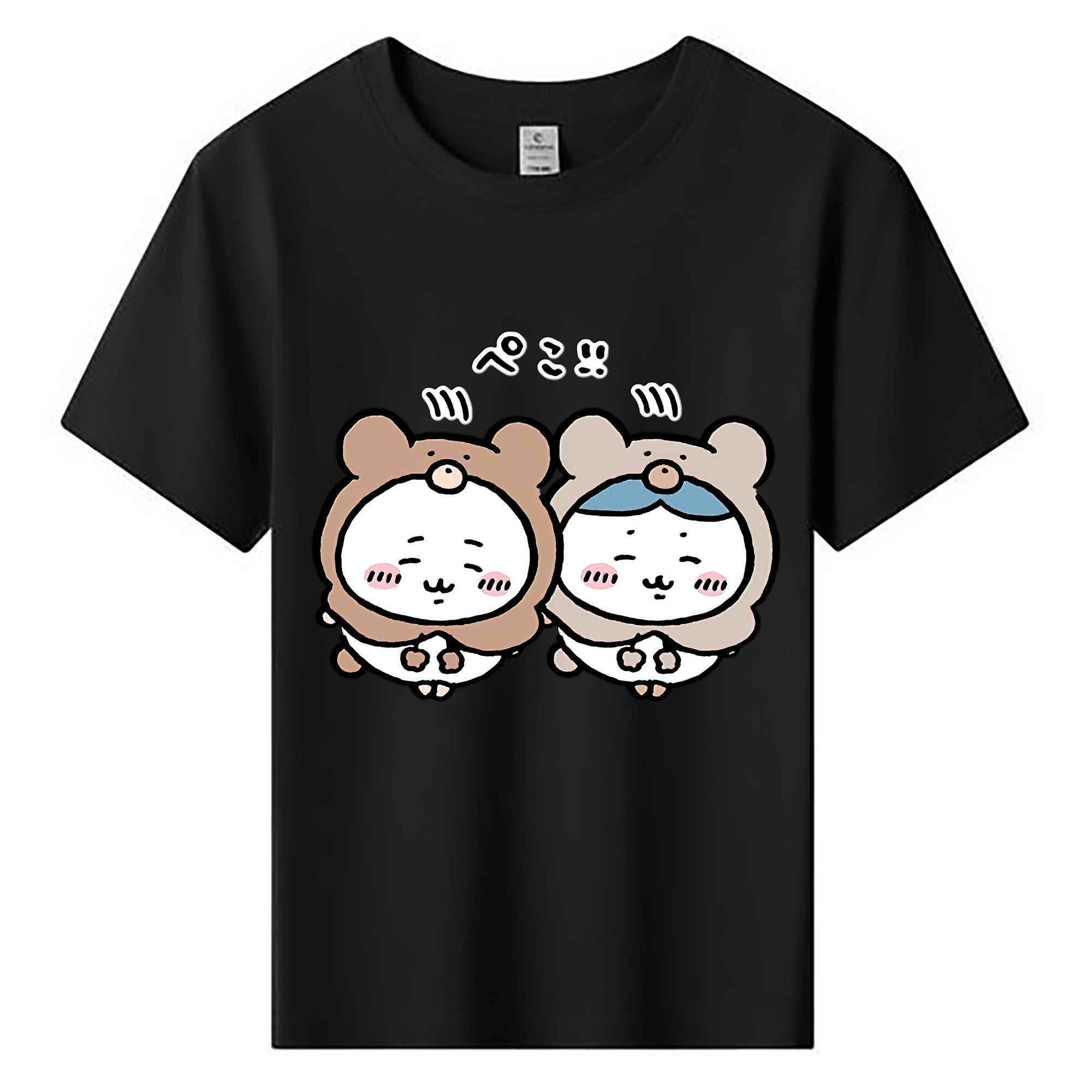 （画像用） ちいかわ ハチワレ Chii-kawa hachiware 綿100％キッズTシャツ（フロントプリント）