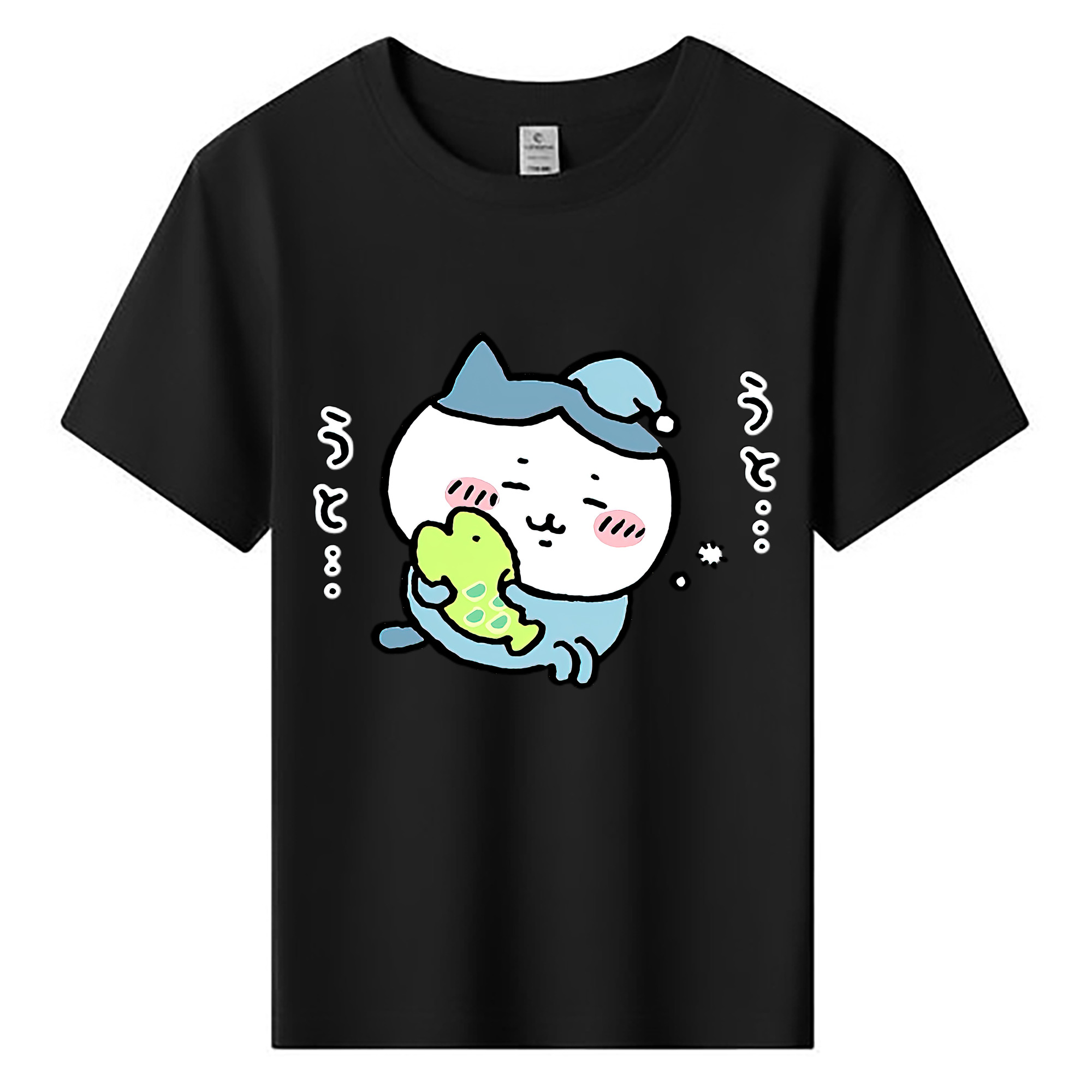 （画像用） ちいかわ ハチワレ Chii-kawa hachiware 綿100％キッズTシャツ（フロントプリント）