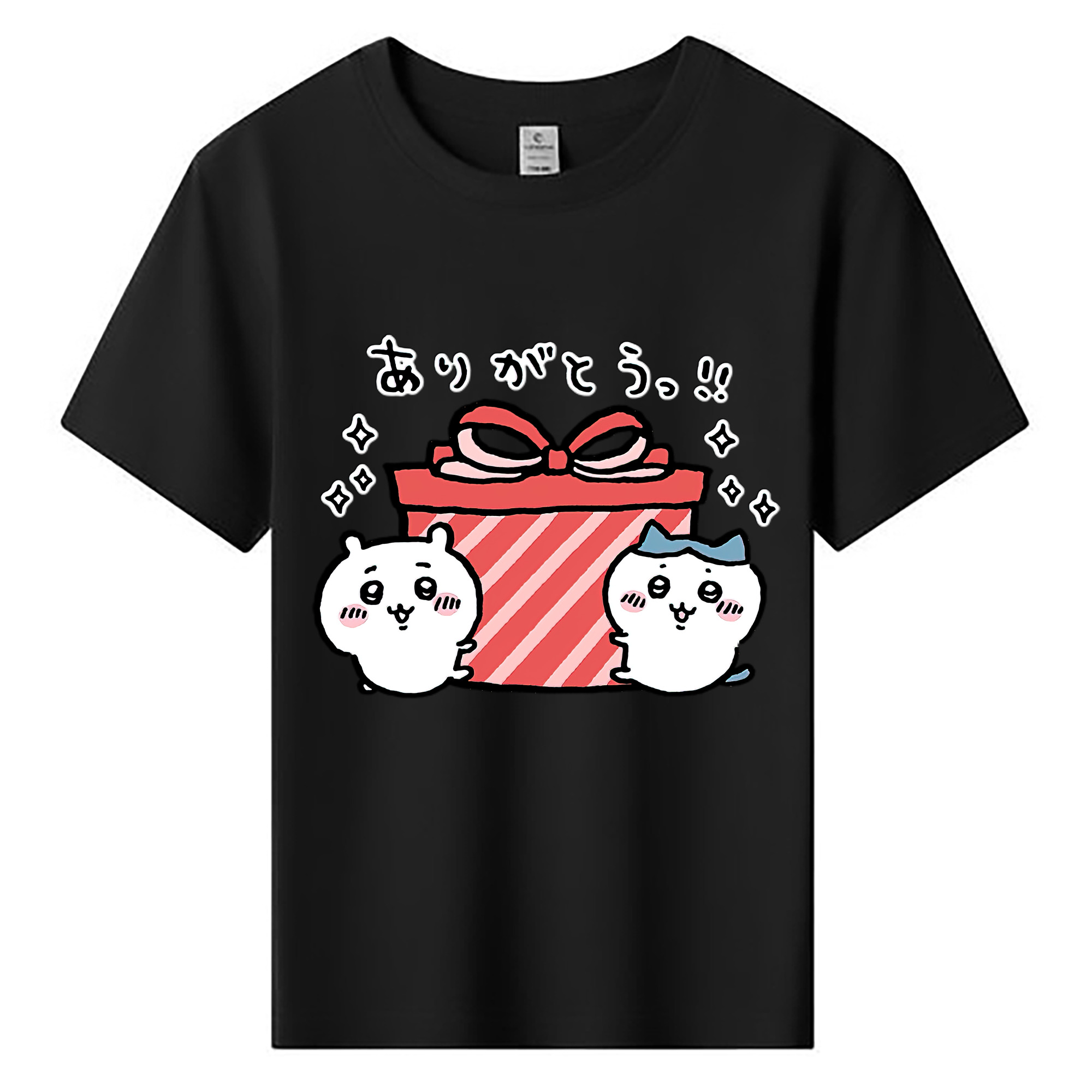 （画像用） ちいかわ ハチワレ Chii-kawa hachiware 綿100％キッズTシャツ（フロントプリント）