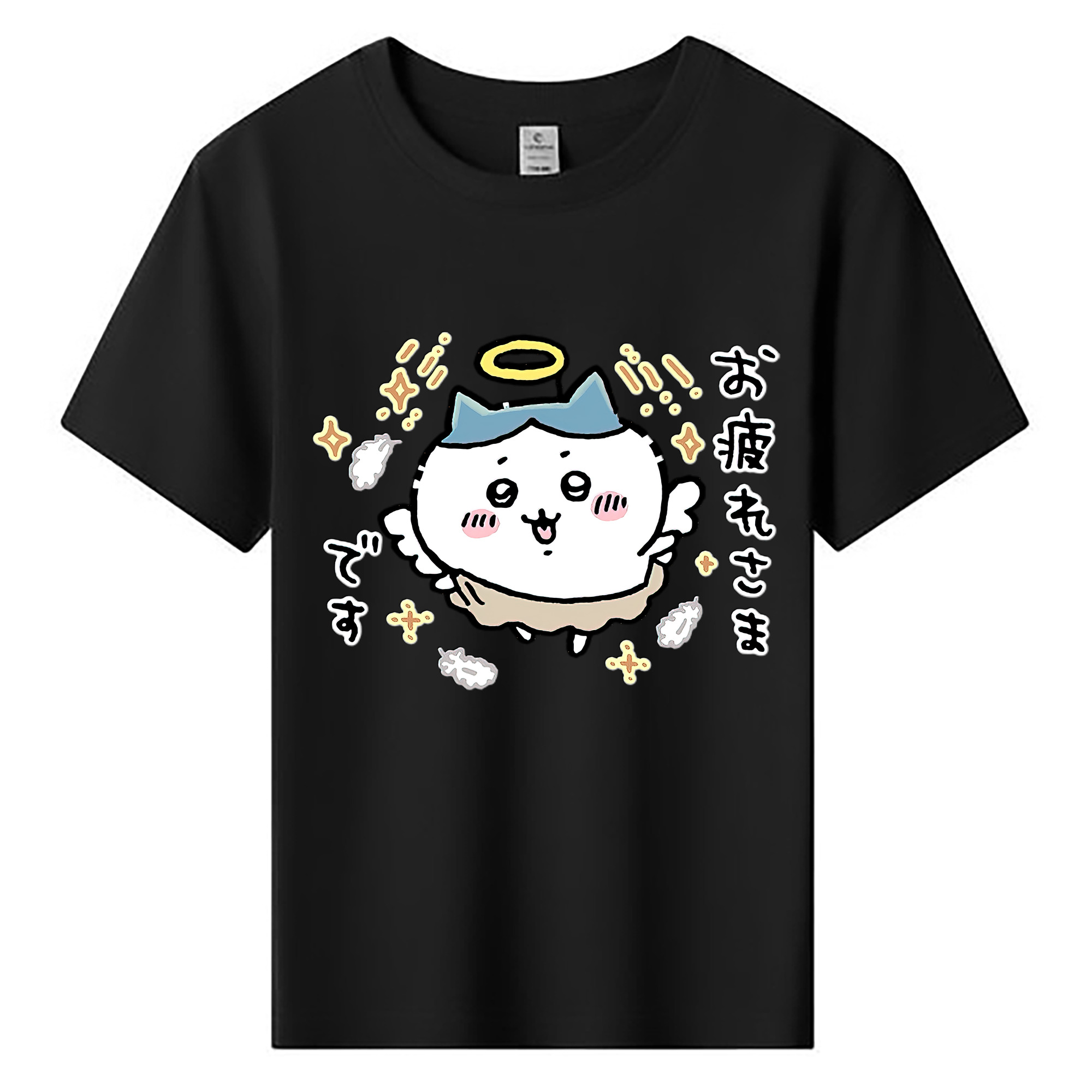 （画像用） ちいかわ ハチワレ Chii-kawa hachiware 綿100％キッズTシャツ（フロントプリント）