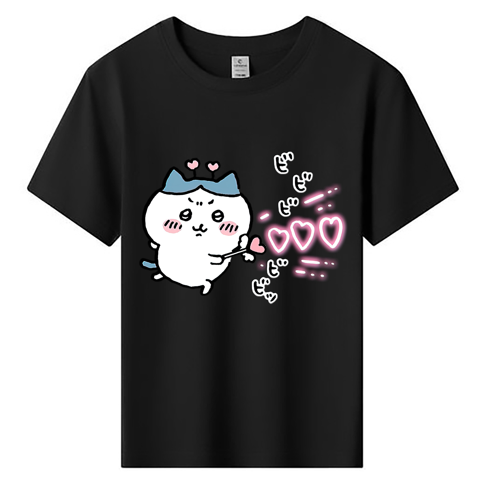 （画像用） ちいかわ ハチワレ Chii-kawa hachiware 綿100％キッズTシャツ（フロントプリント）