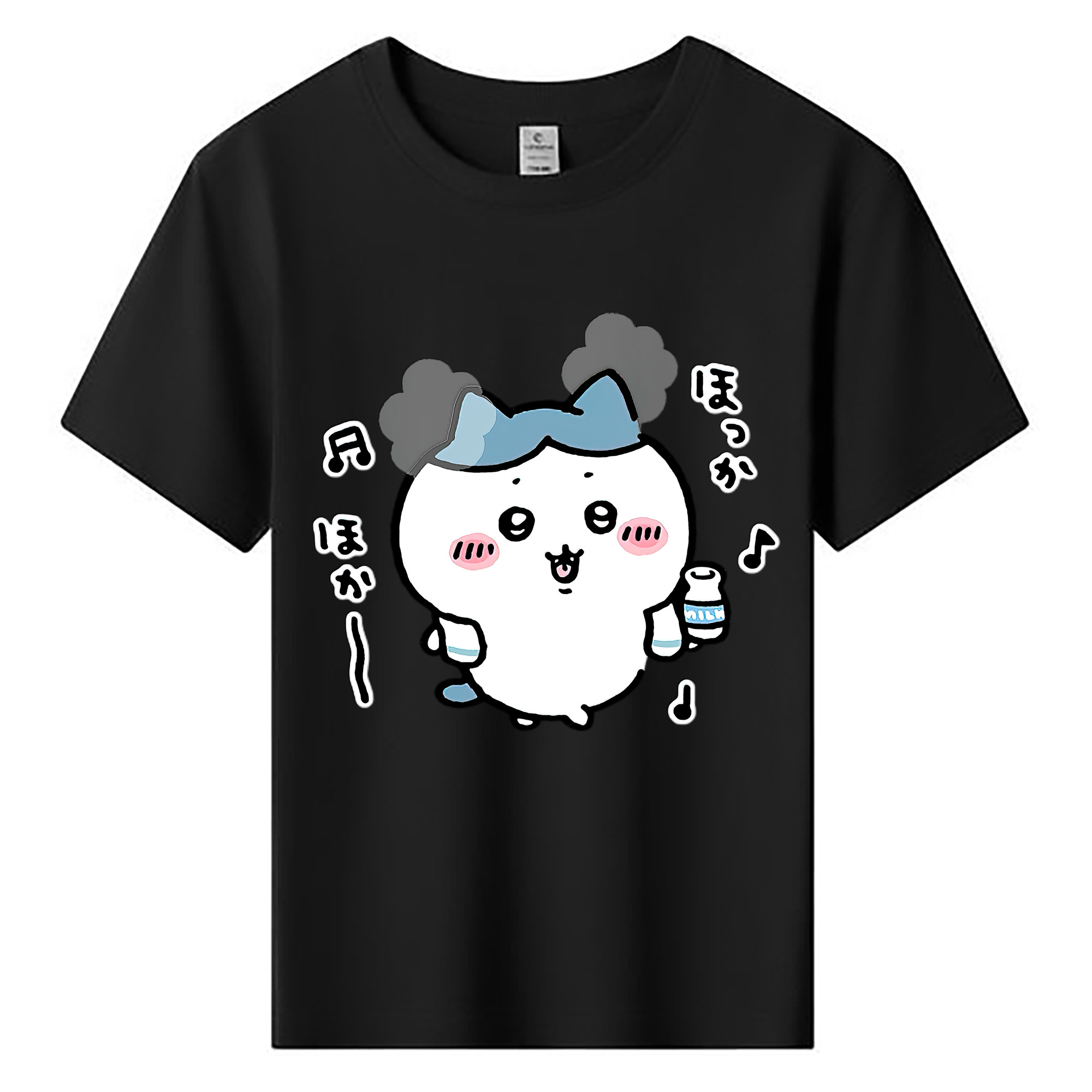 （画像用） ちいかわ ハチワレ Chii-kawa hachiware 綿100％キッズTシャツ（フロントプリント）