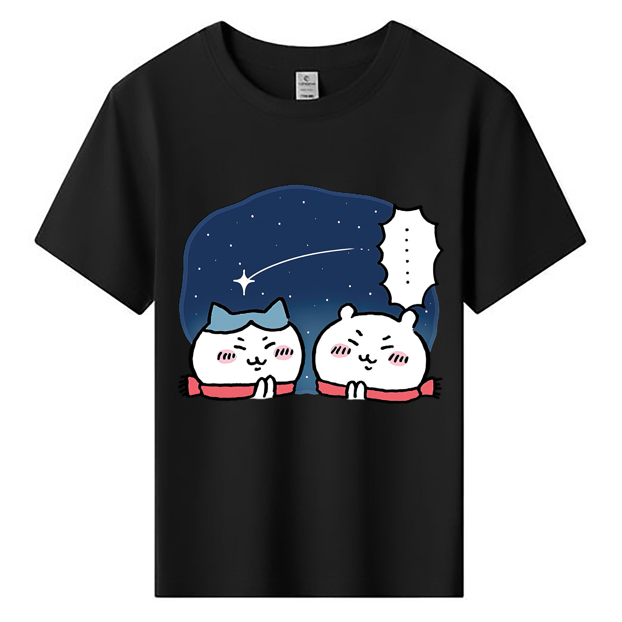 （画像用） ちいかわ ハチワレ Chii-kawa hachiware 綿100％キッズTシャツ（フロントプリント）
