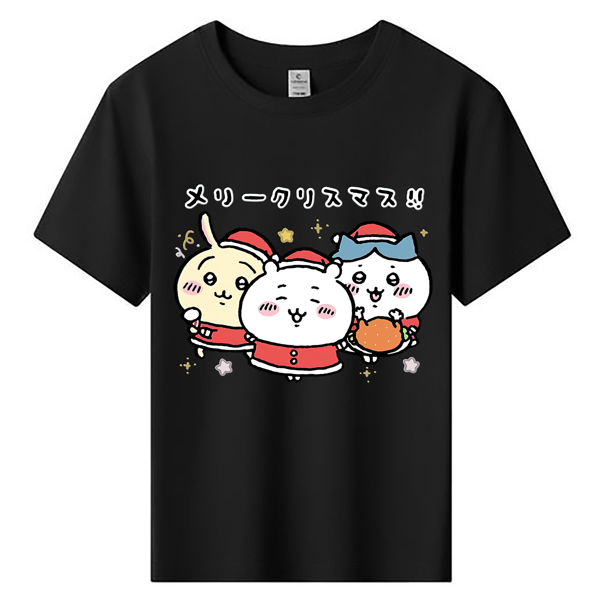 （画像用） ちいかわ ハチワレ Chii-kawa hachiware 綿100％キッズTシャツ（フロントプリント）