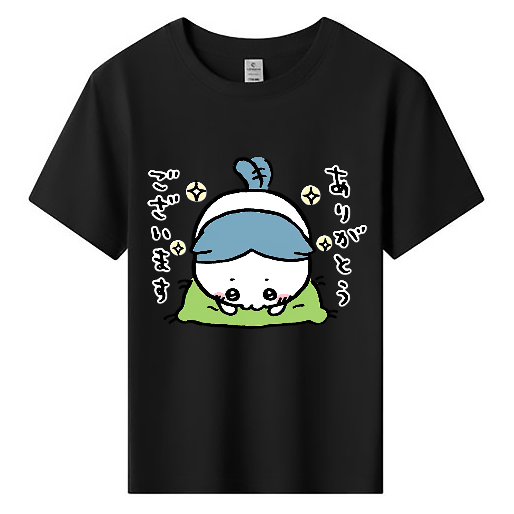 （画像用） ちいかわ ハチワレ Chii-kawa hachiware 綿100％キッズTシャツ（フロントプリント）