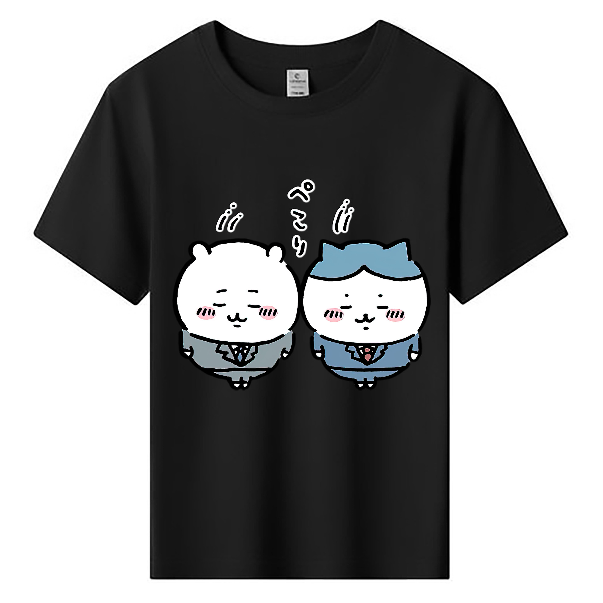 （画像用） ちいかわ ハチワレ Chii-kawa hachiware 綿100％キッズTシャツ（フロントプリント）