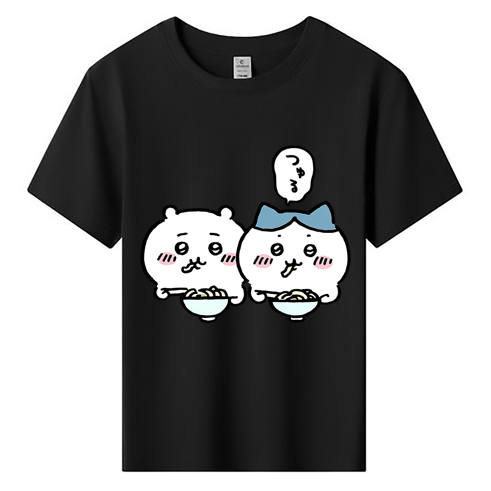 （画像用） ちいかわ ハチワレ Chii-kawa hachiware 綿100％キッズTシャツ（フロントプリント）