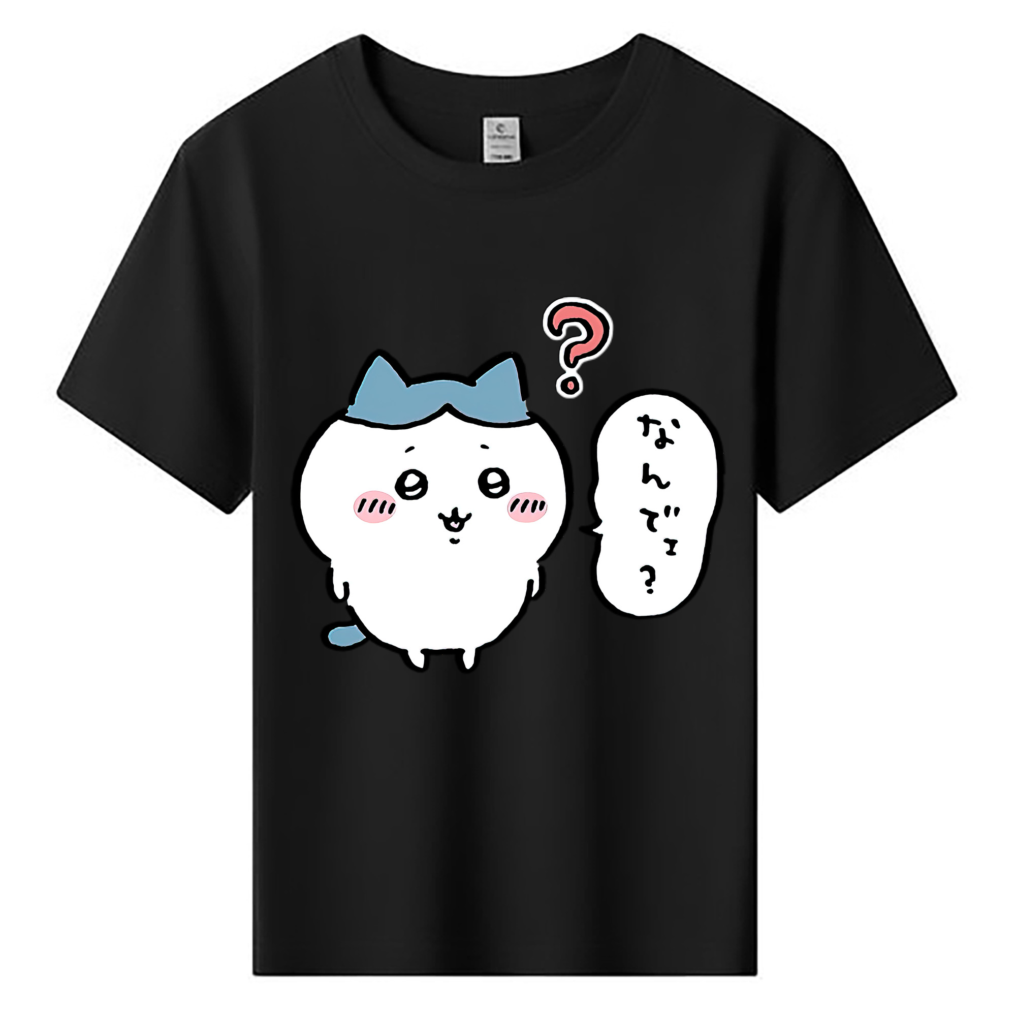 （画像用） ちいかわ ハチワレ Chii-kawa hachiware 綿100％キッズTシャツ（フロントプリント）