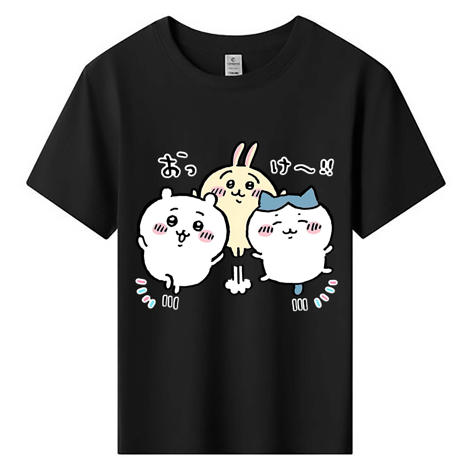 （画像用） ちいかわ ちいかわ Chii-kawa chiikawa 綿100％キッズTシャツ（フロントプリント）