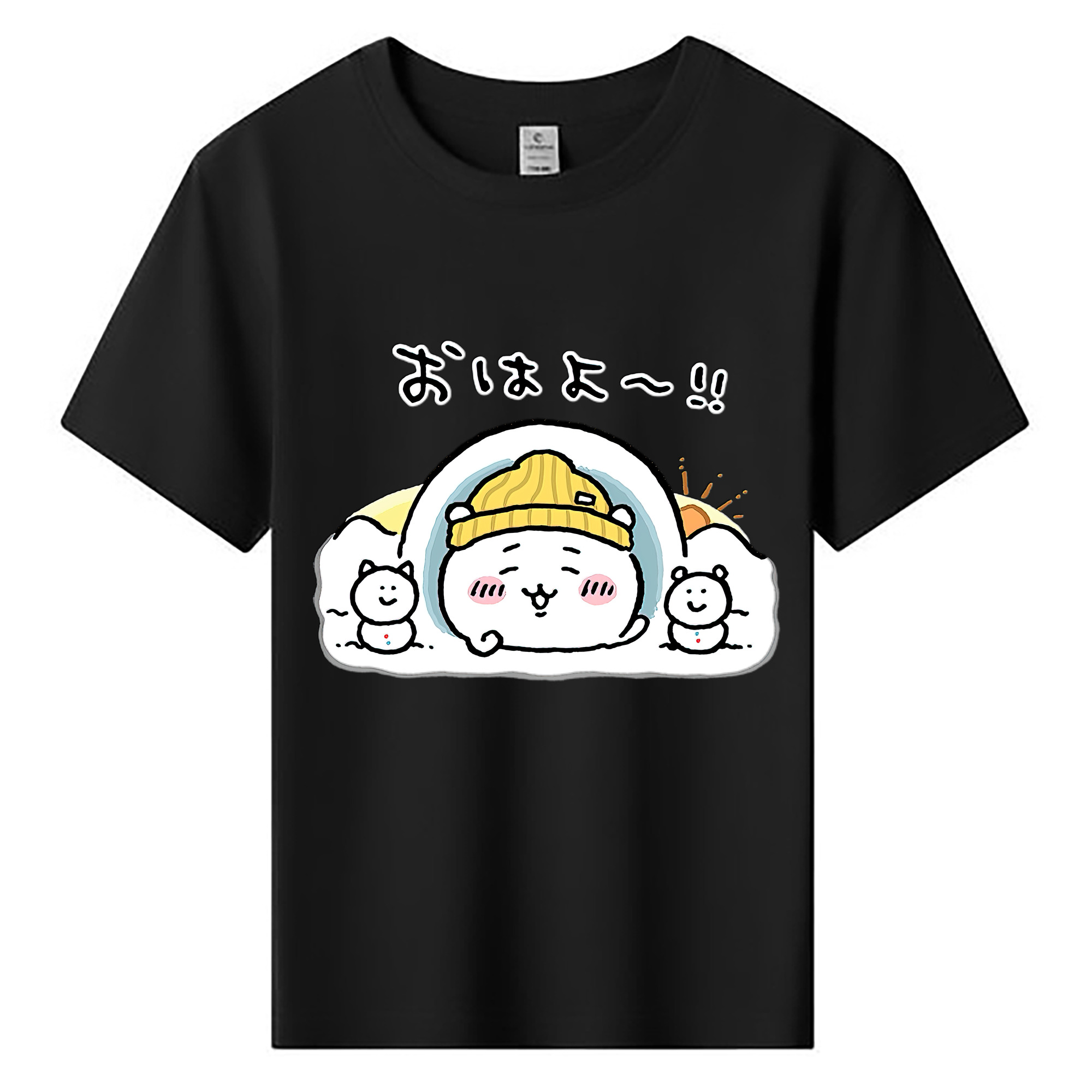 （画像用） ちいかわ ちいかわ Chii-kawa chiikawa 綿100％キッズTシャツ（フロントプリント）