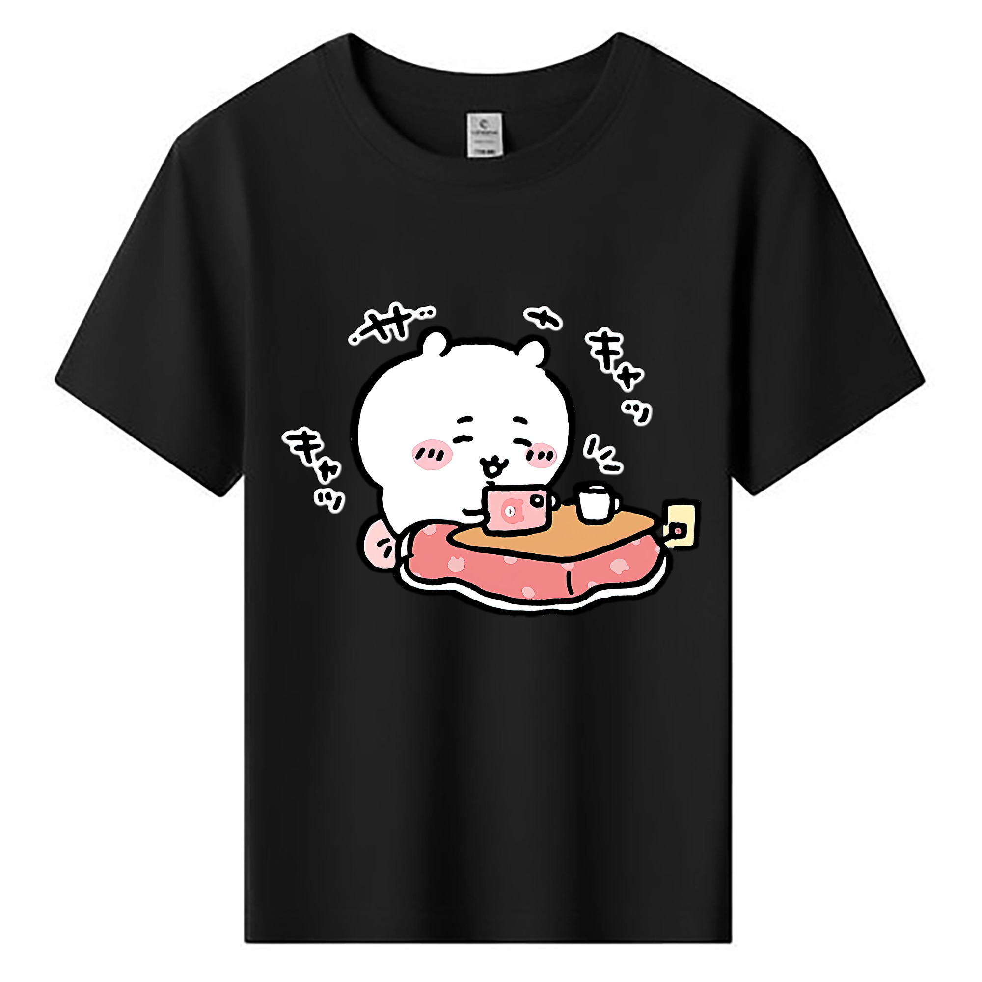 （画像用） ちいかわ ちいかわ Chii-kawa chiikawa 綿100％キッズTシャツ（フロントプリント）