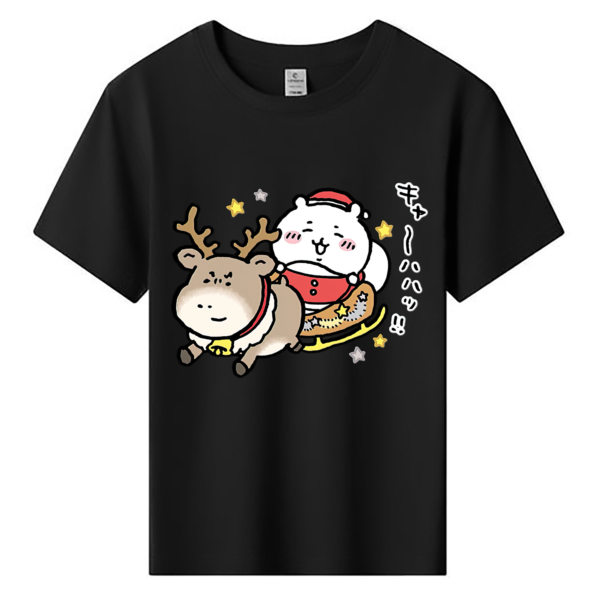 （画像用） ちいかわ ちいかわ Chii-kawa chiikawa 綿100％キッズTシャツ（フロントプリント）