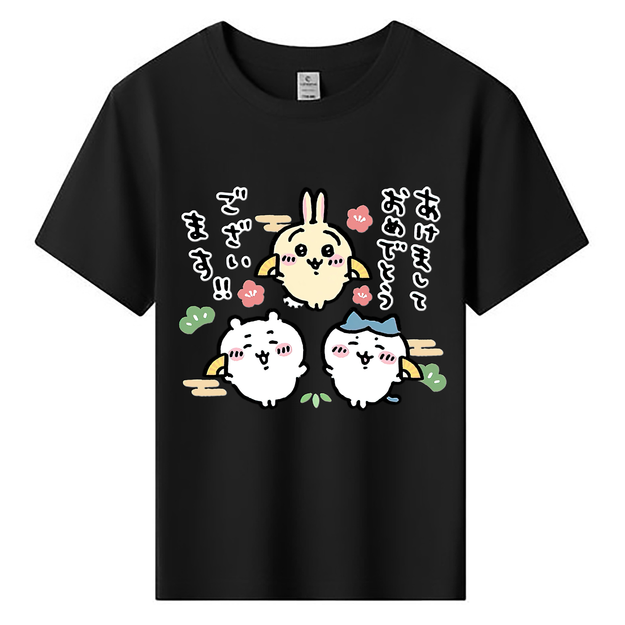 （画像用） ちいかわ ちいかわ Chii-kawa chiikawa 綿100％キッズTシャツ（フロントプリント）