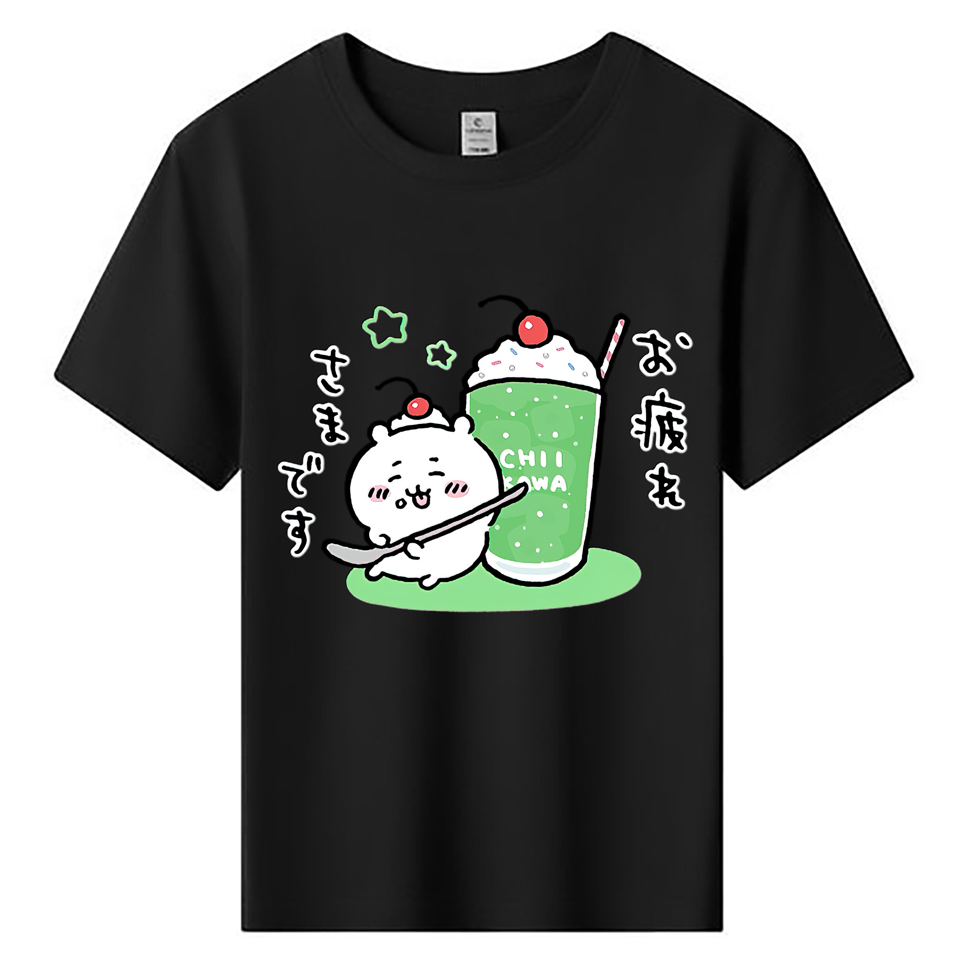 （画像用） ちいかわ ちいかわ Chii-kawa chiikawa 綿100％キッズTシャツ（フロントプリント）