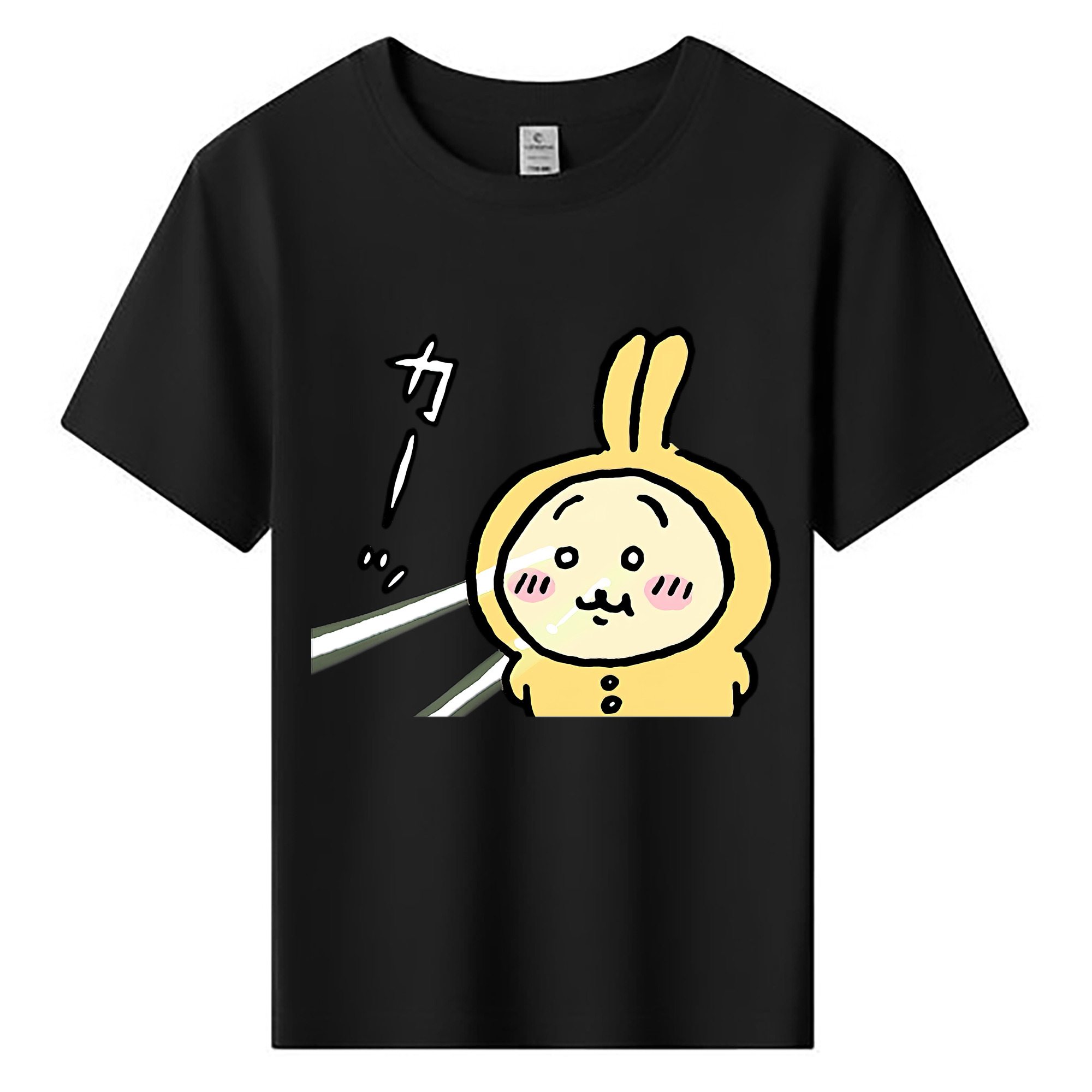 （画像用） ちいかわ うさぎ Chii-kawa usagi 綿100％キッズTシャツ（フロントプリント）