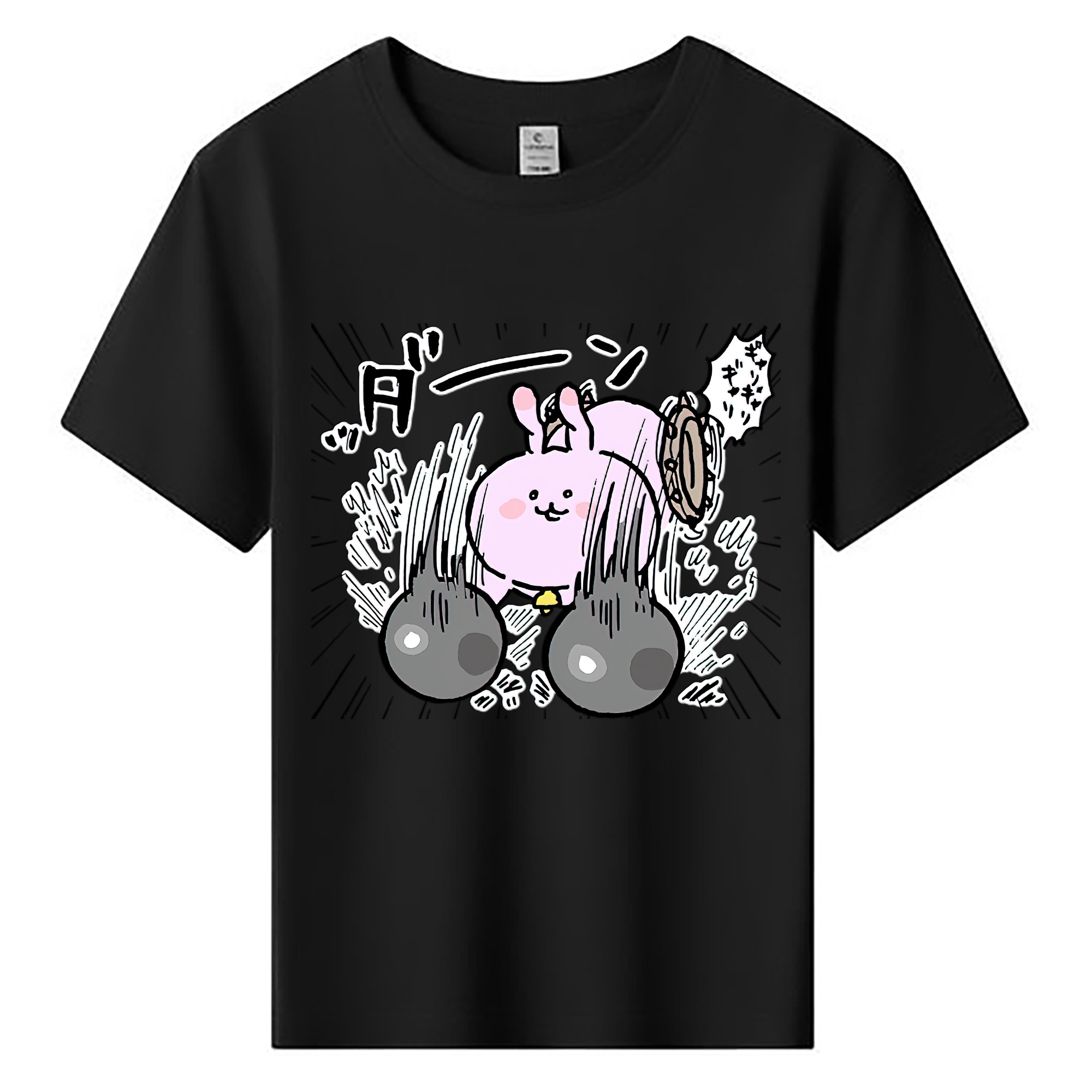 （画像用） ちいかわ うさぎ Chii-kawa usagi 綿100％キッズTシャツ（フロントプリント）