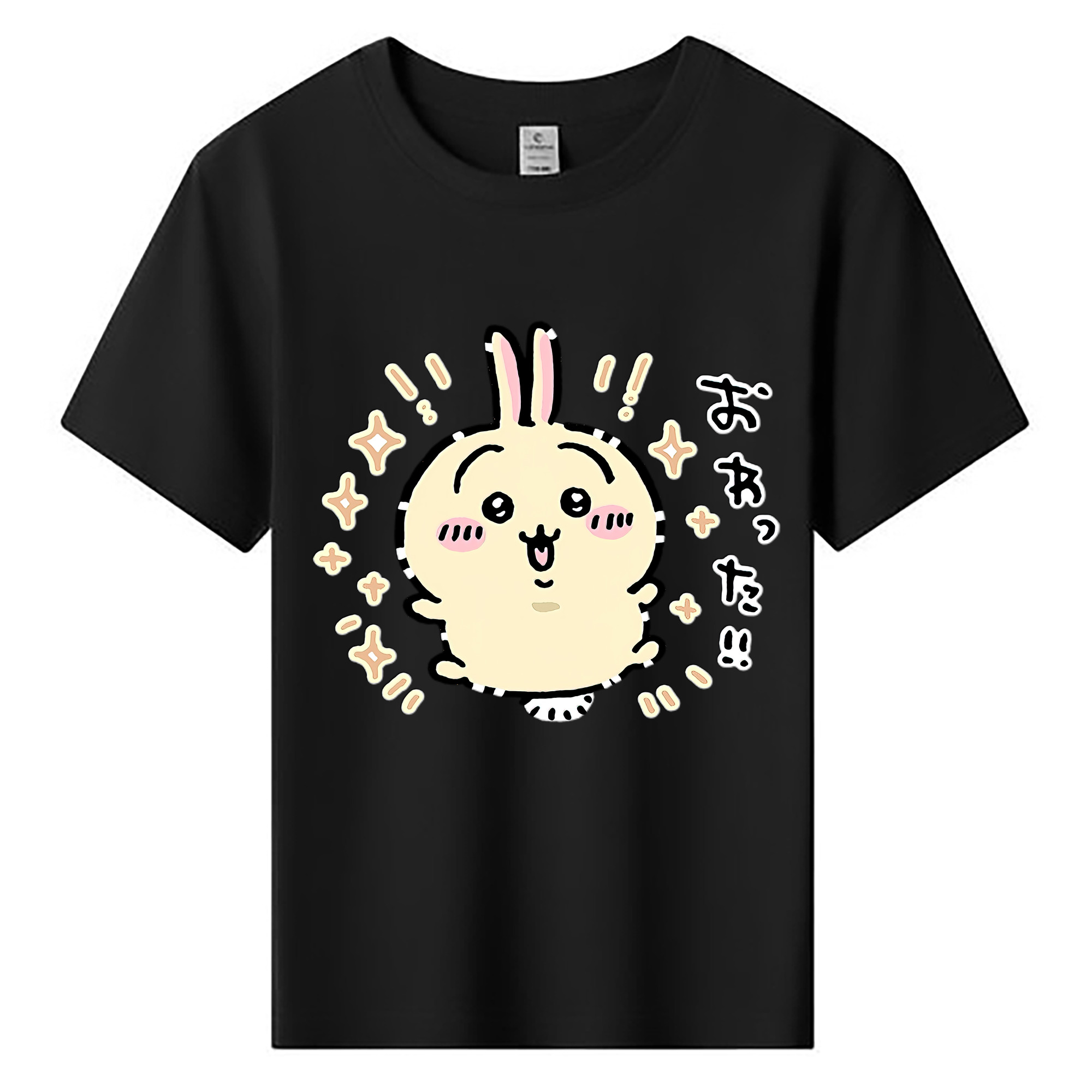 （画像用） ちいかわ うさぎ Chii-kawa usagi 綿100％キッズTシャツ（フロントプリント）
