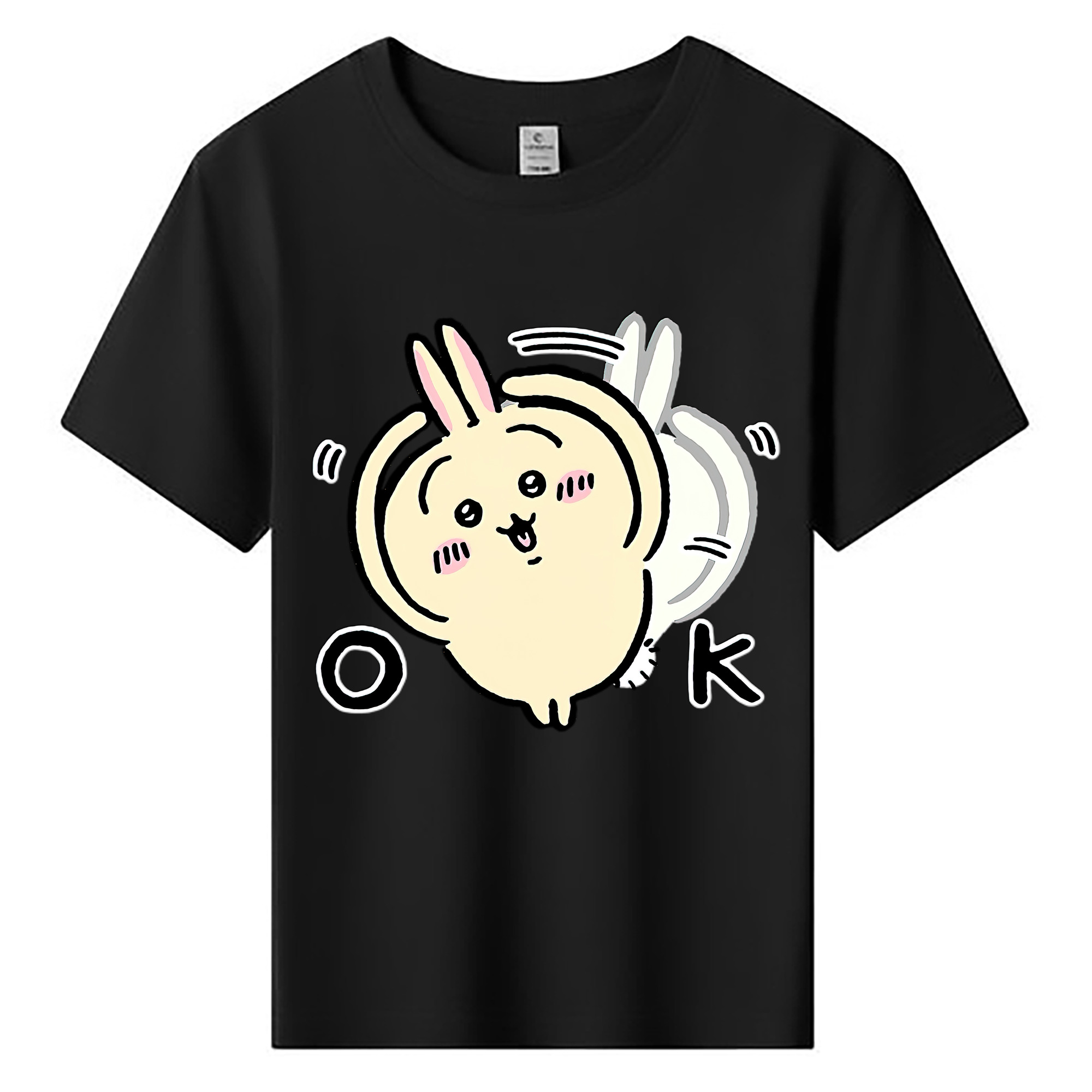 （画像用） ちいかわ うさぎ Chii-kawa usagi 綿100％キッズTシャツ（フロントプリント）