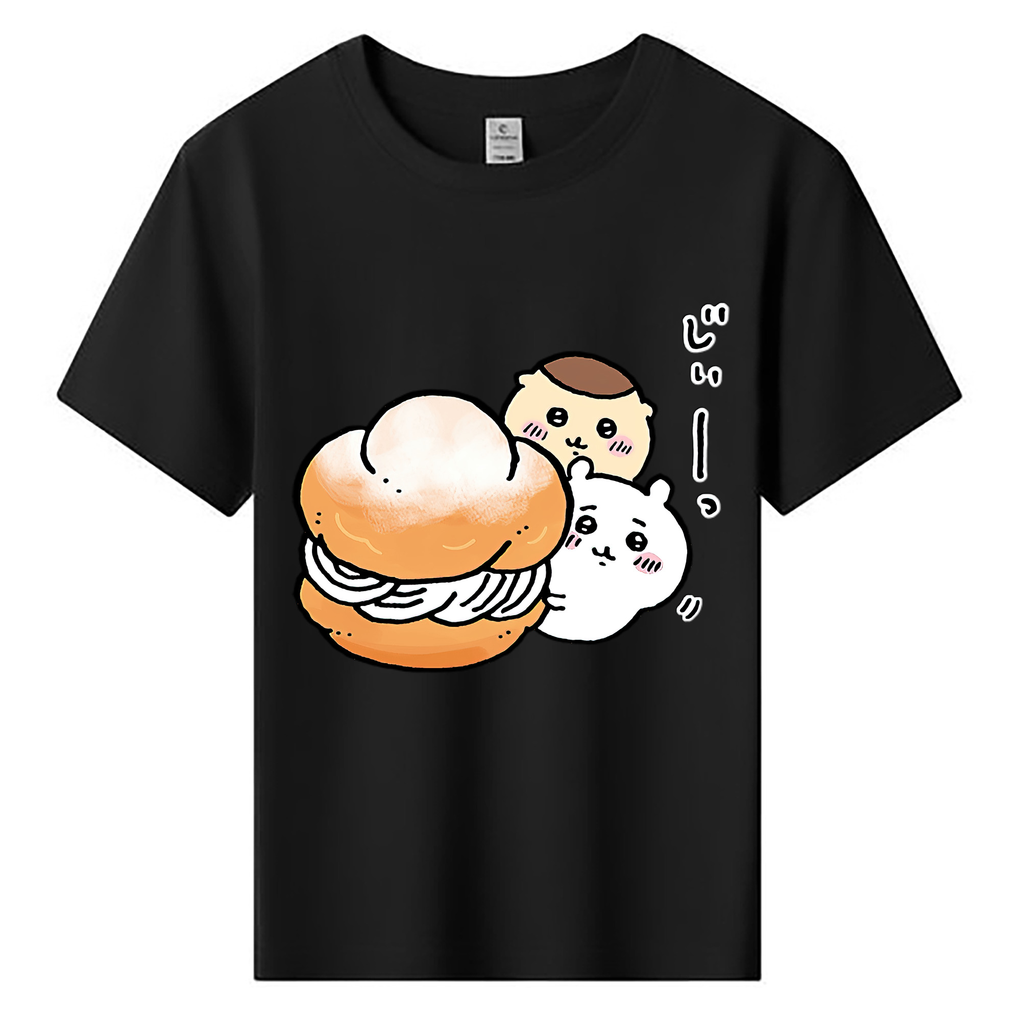 （画像用） ちいかわ くりまんじゅう Chii-kawa kuri manjū 綿100％キッズTシャツ（フロントプリント）