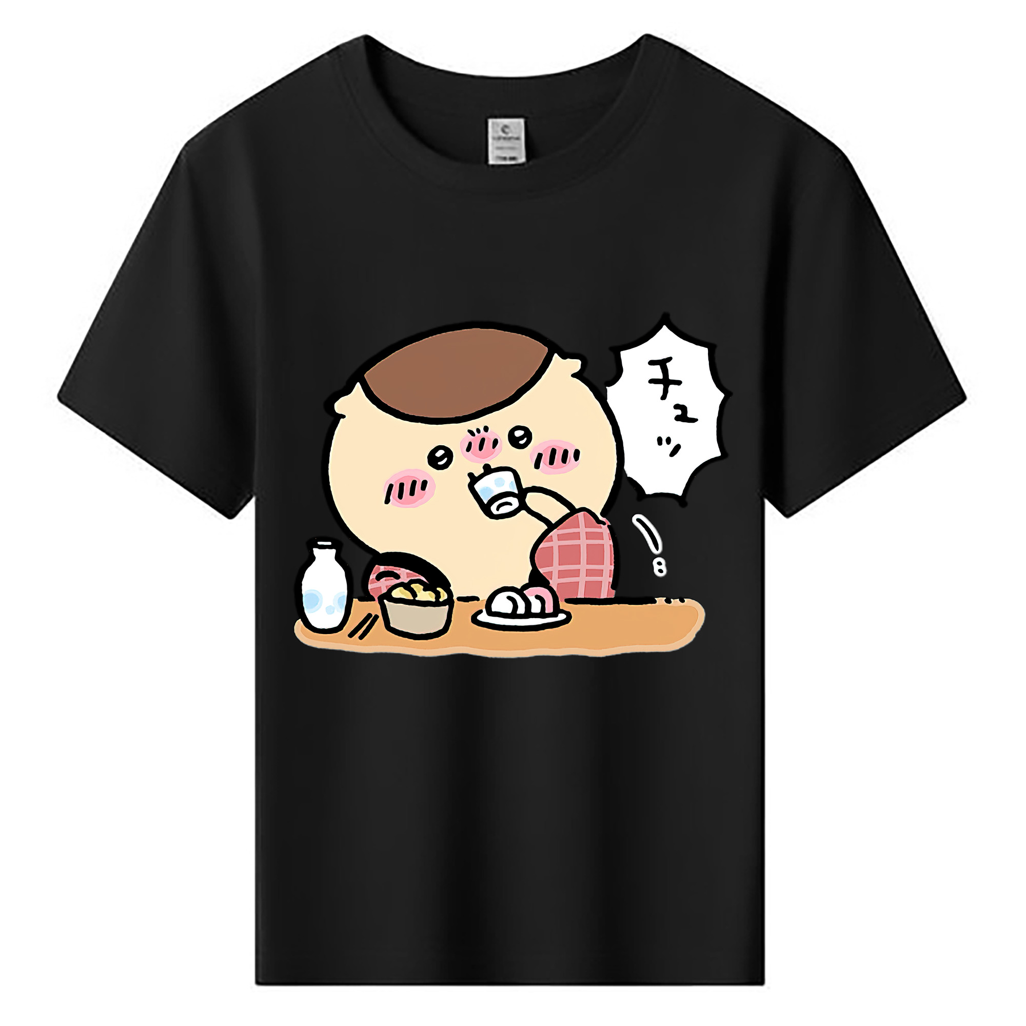 （画像用） ちいかわ くりまんじゅう Chii-kawa kuri manjū 綿100％キッズTシャツ（フロントプリント）