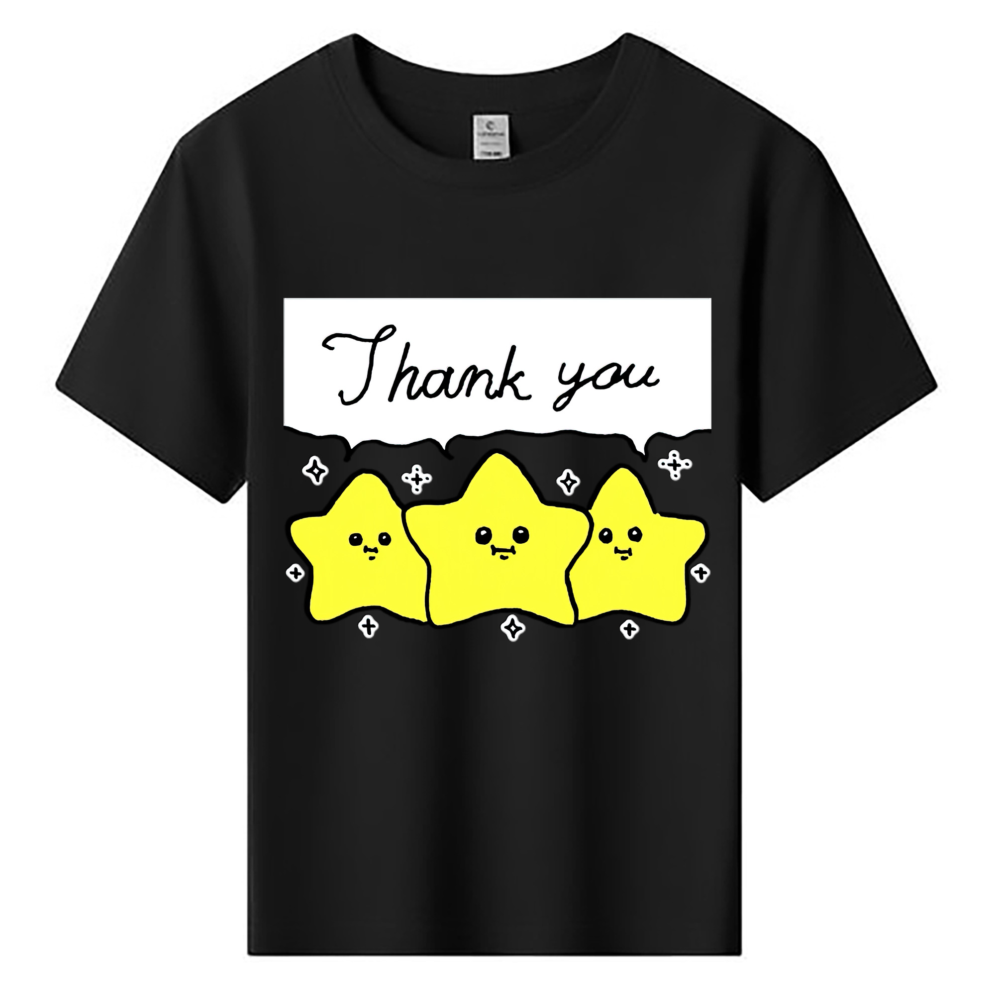（画像用） ちいかわ 流れ星 Chii-kawa Shooting star 綿100％キッズTシャツ（フロントプリント）