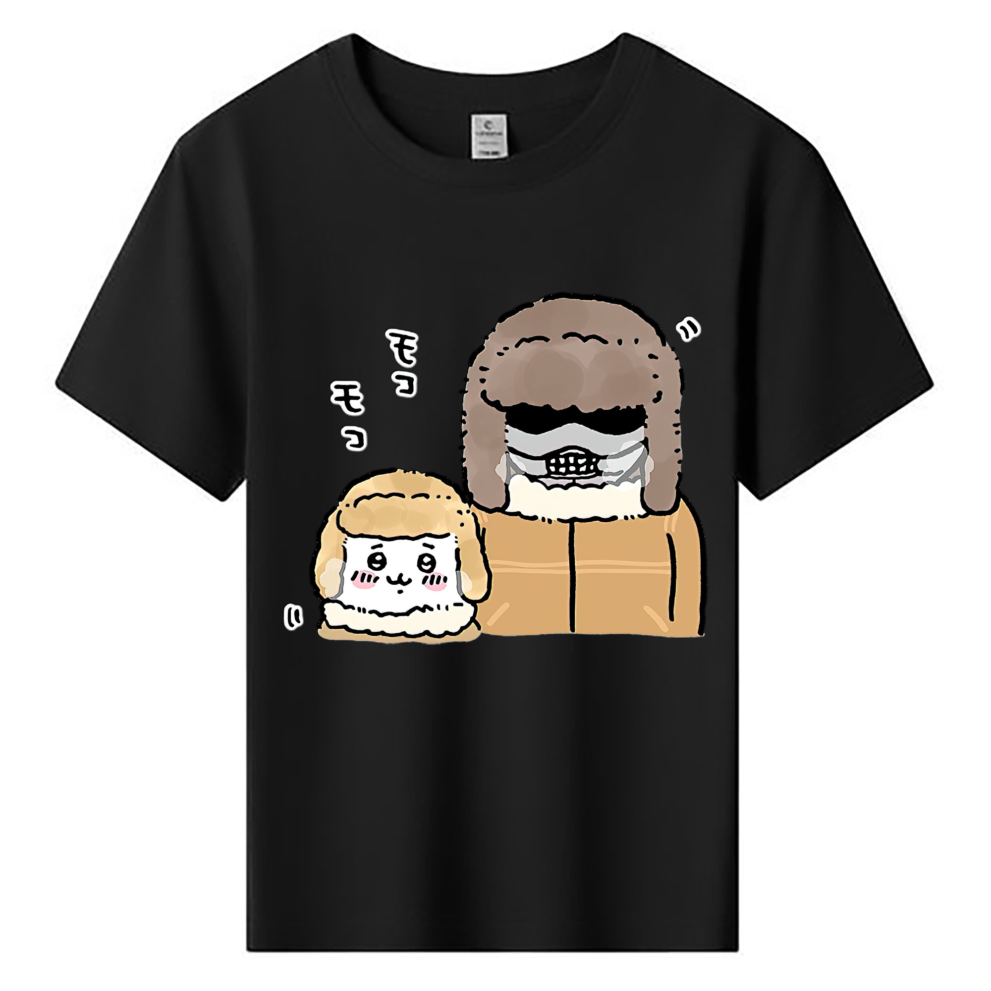 （画像用） ちいかわ 労働の鎧さん Chii-kawa Mr. Armor of Labor 綿100％キッズTシャツ（フロントプリント）