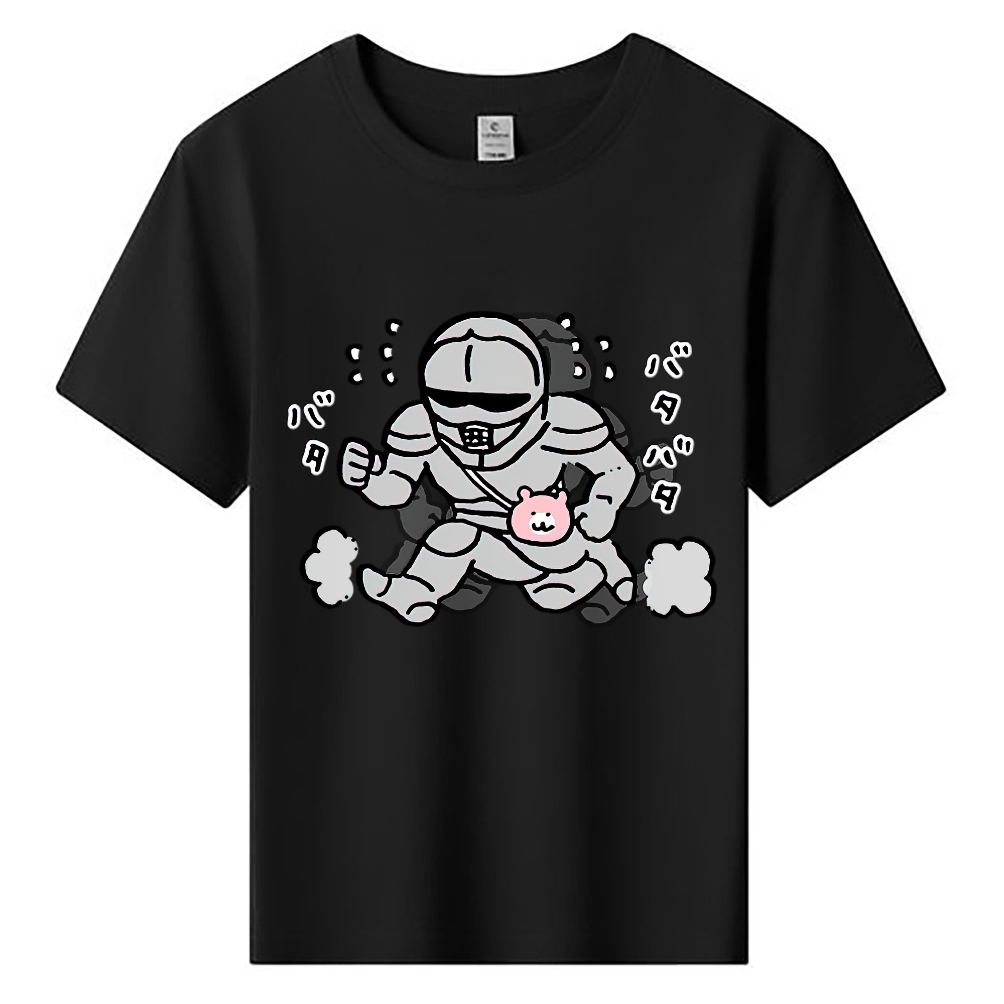 （画像用） ちいかわ 労働の鎧さん Chii-kawa Mr. Armor of Labor 綿100％キッズTシャツ（フロントプリント）