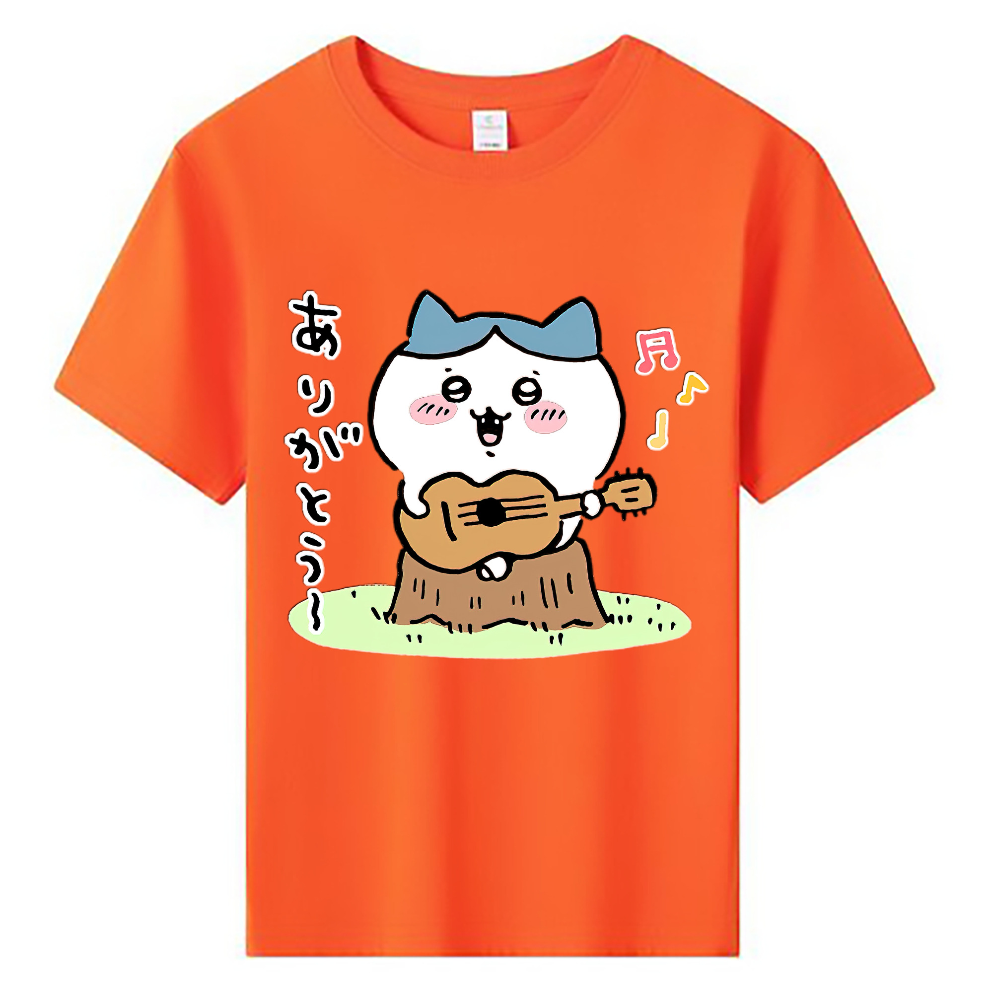 （画像用） ちいかわ ハチワレ Chii-kawa hachiware 綿100％キッズTシャツ（フロントプリント）