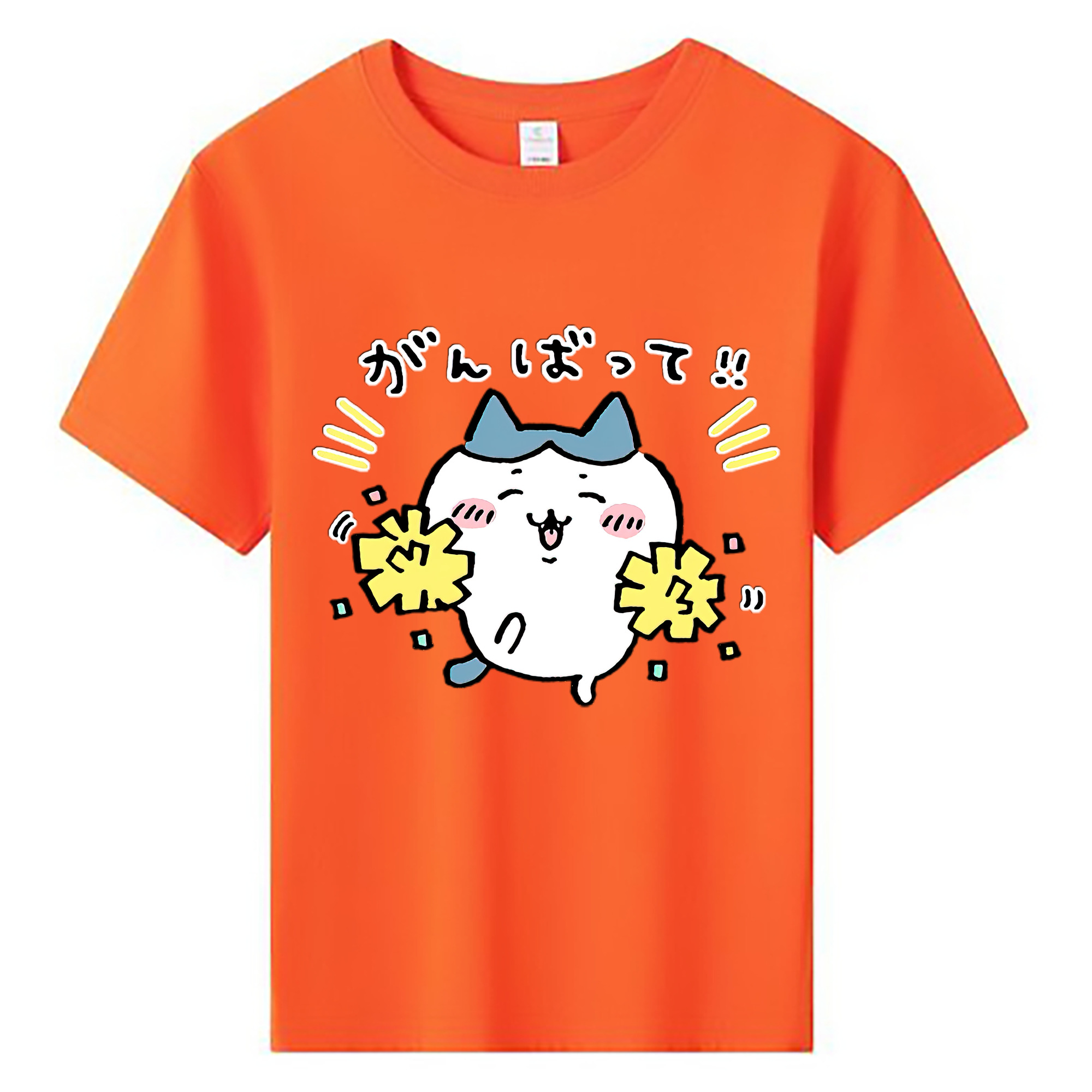 （画像用） ちいかわ ハチワレ Chii-kawa hachiware 綿100％キッズTシャツ（フロントプリント）