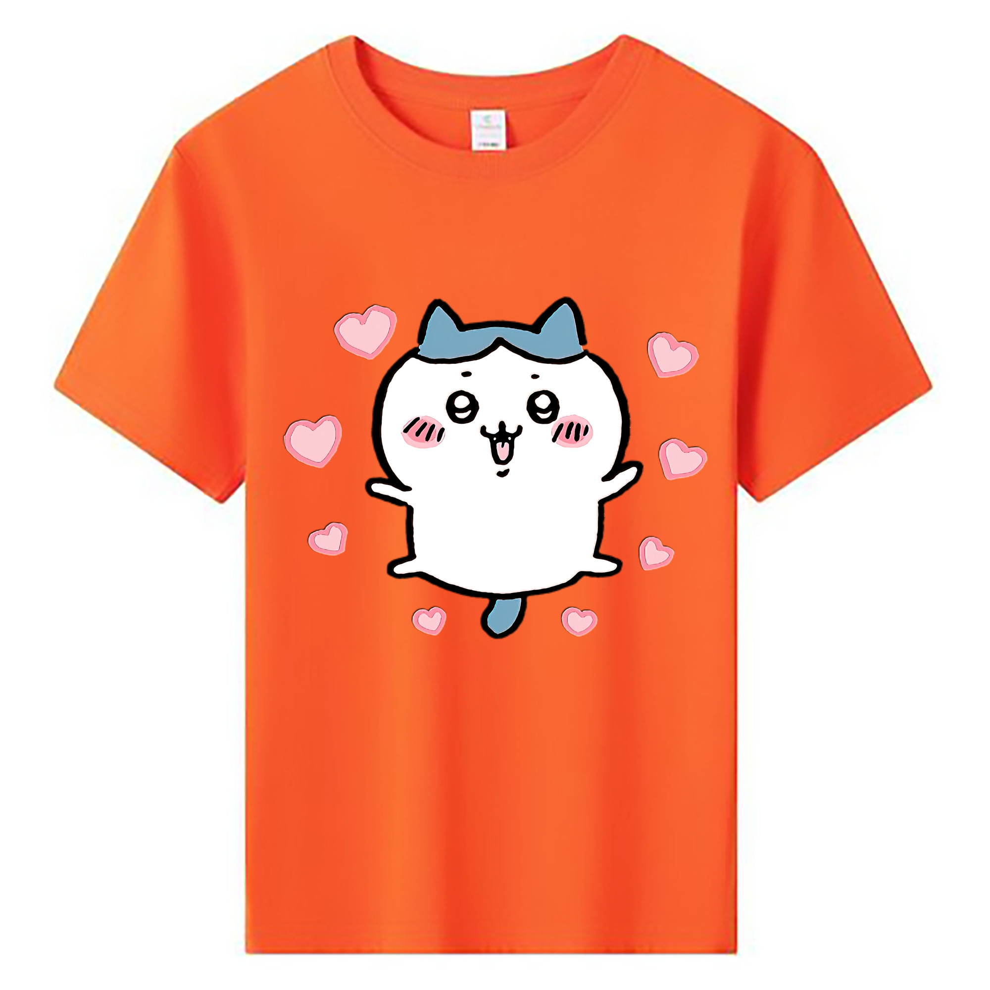 （画像用） ちいかわ ハチワレ Chii-kawa hachiware 綿100％キッズTシャツ（フロントプリント）
