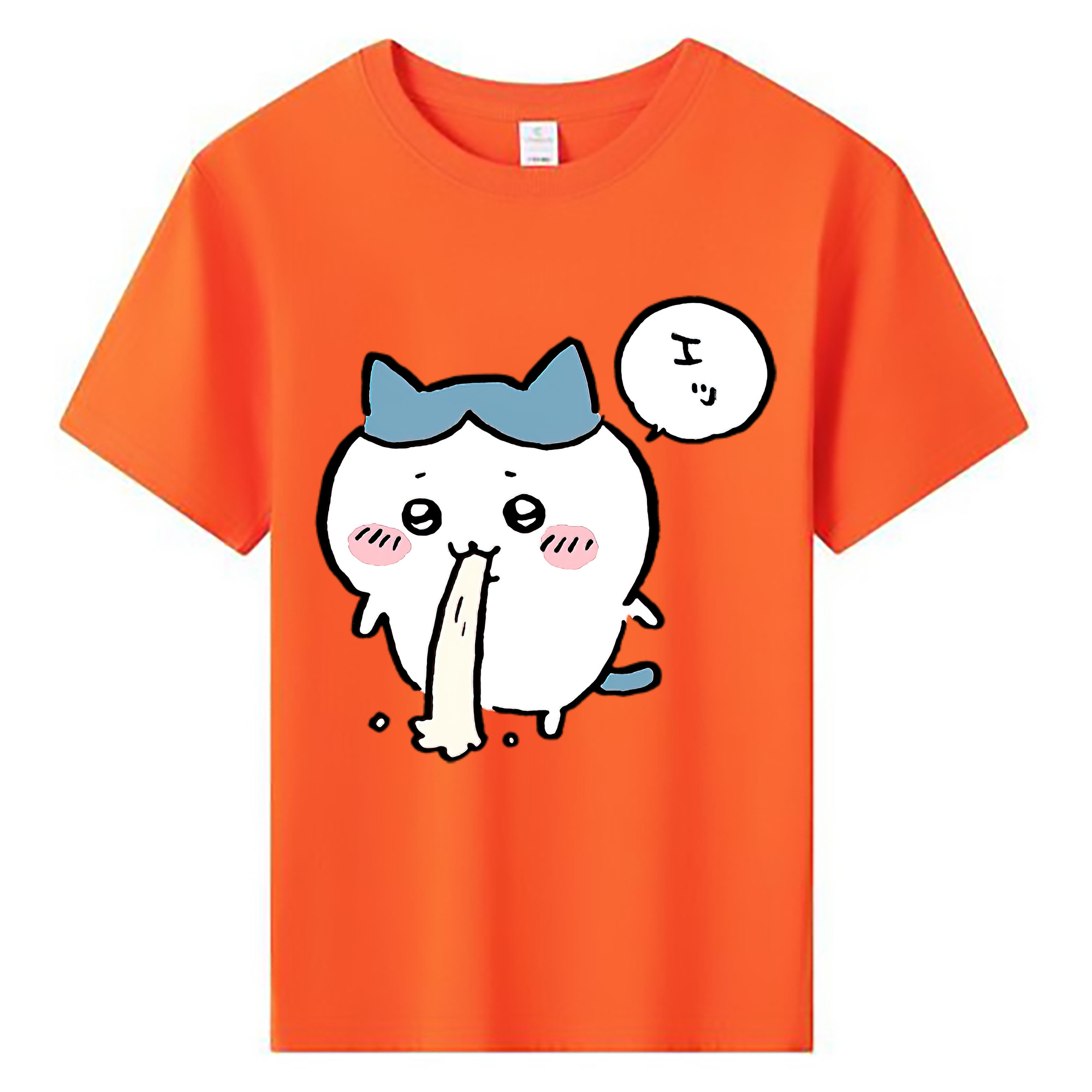 （画像用） ちいかわ ハチワレ Chii-kawa hachiware 綿100％キッズTシャツ（フロントプリント）