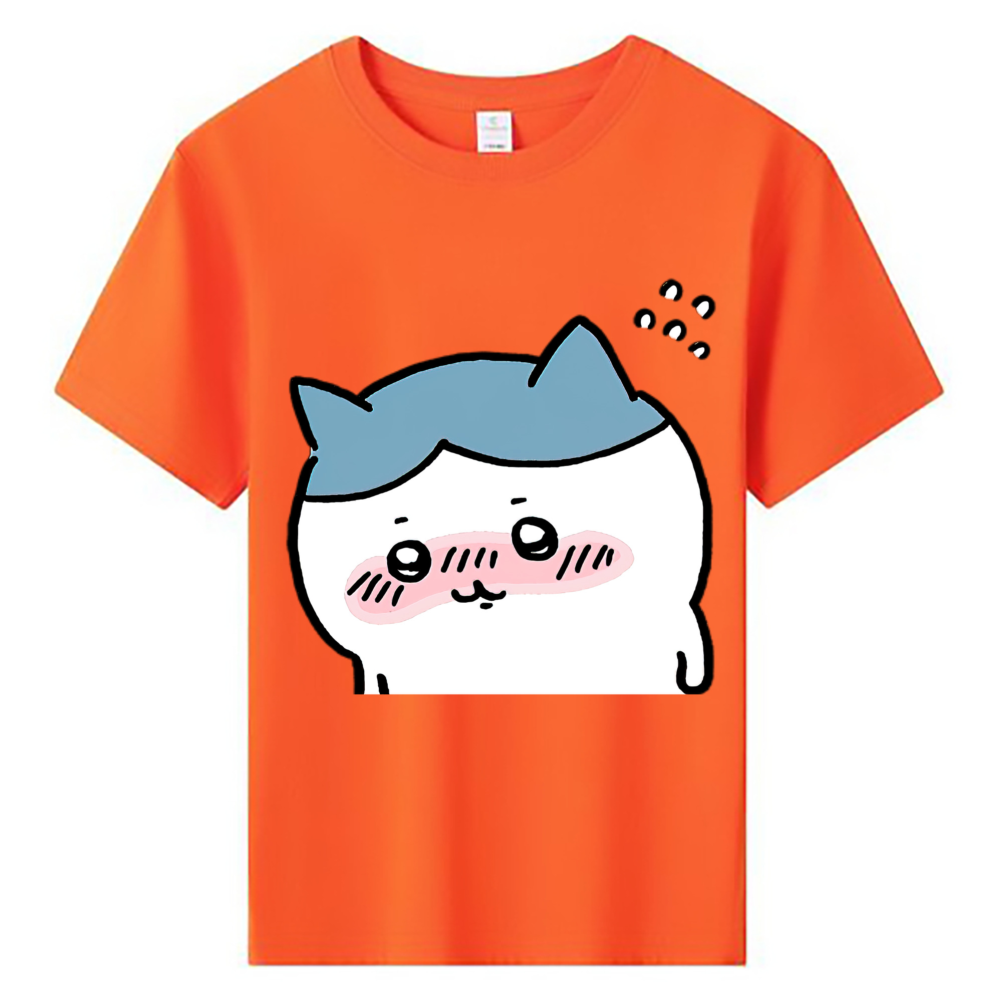 （画像用） ちいかわ ハチワレ Chii-kawa hachiware 綿100％キッズTシャツ（フロントプリント）