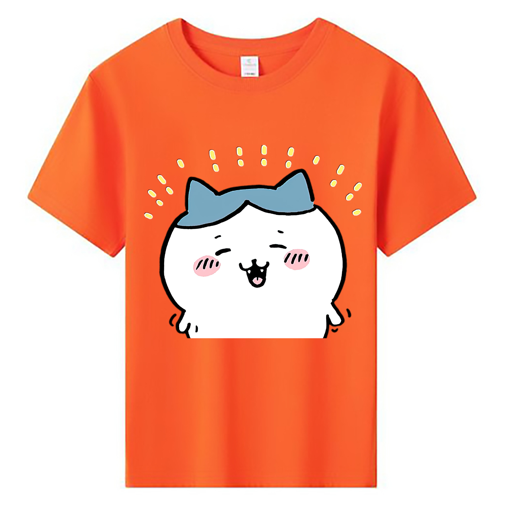 （画像用） ちいかわ ハチワレ Chii-kawa hachiware 綿100％キッズTシャツ（フロントプリント）