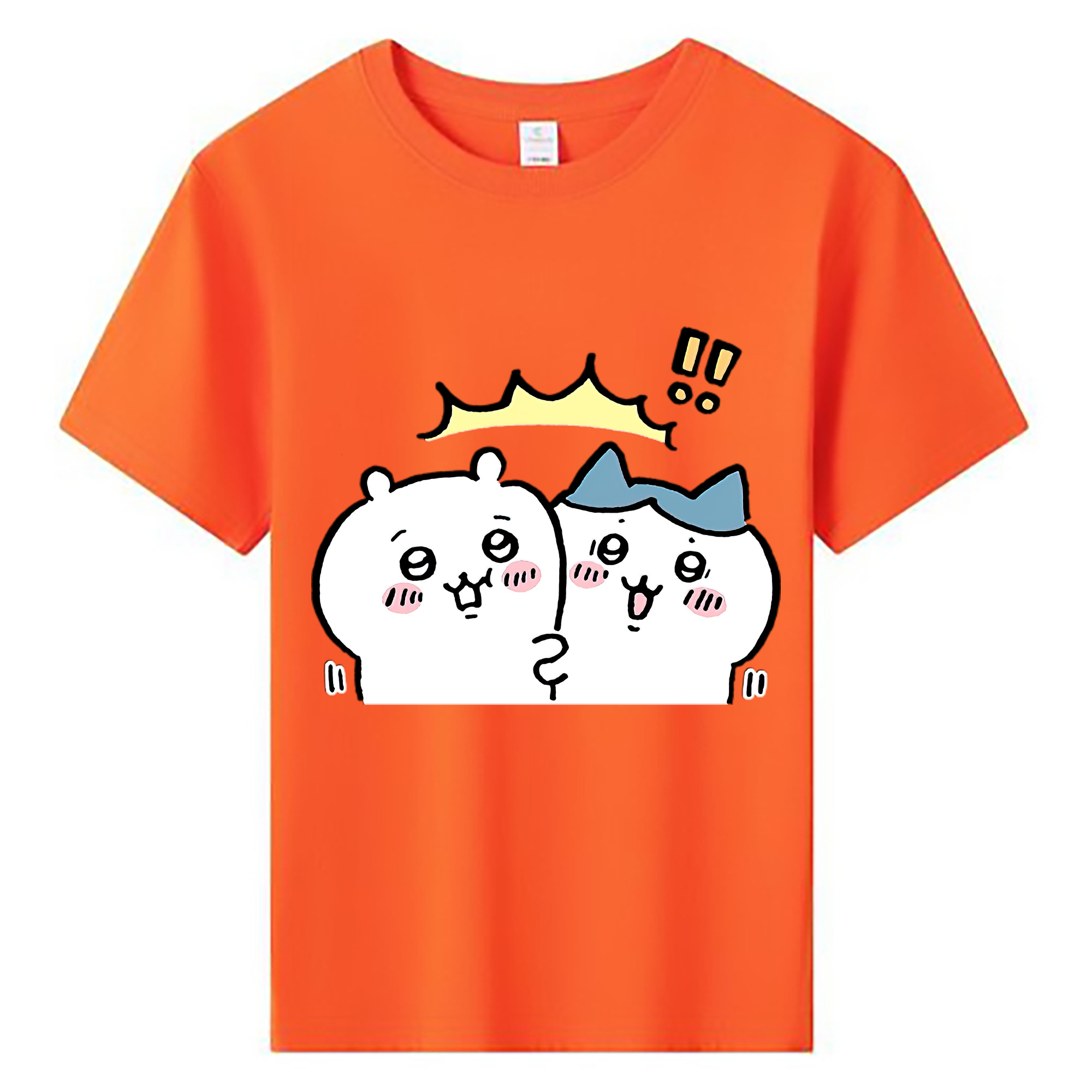 （画像用） ちいかわ ハチワレ Chii-kawa hachiware 綿100％キッズTシャツ（フロントプリント）