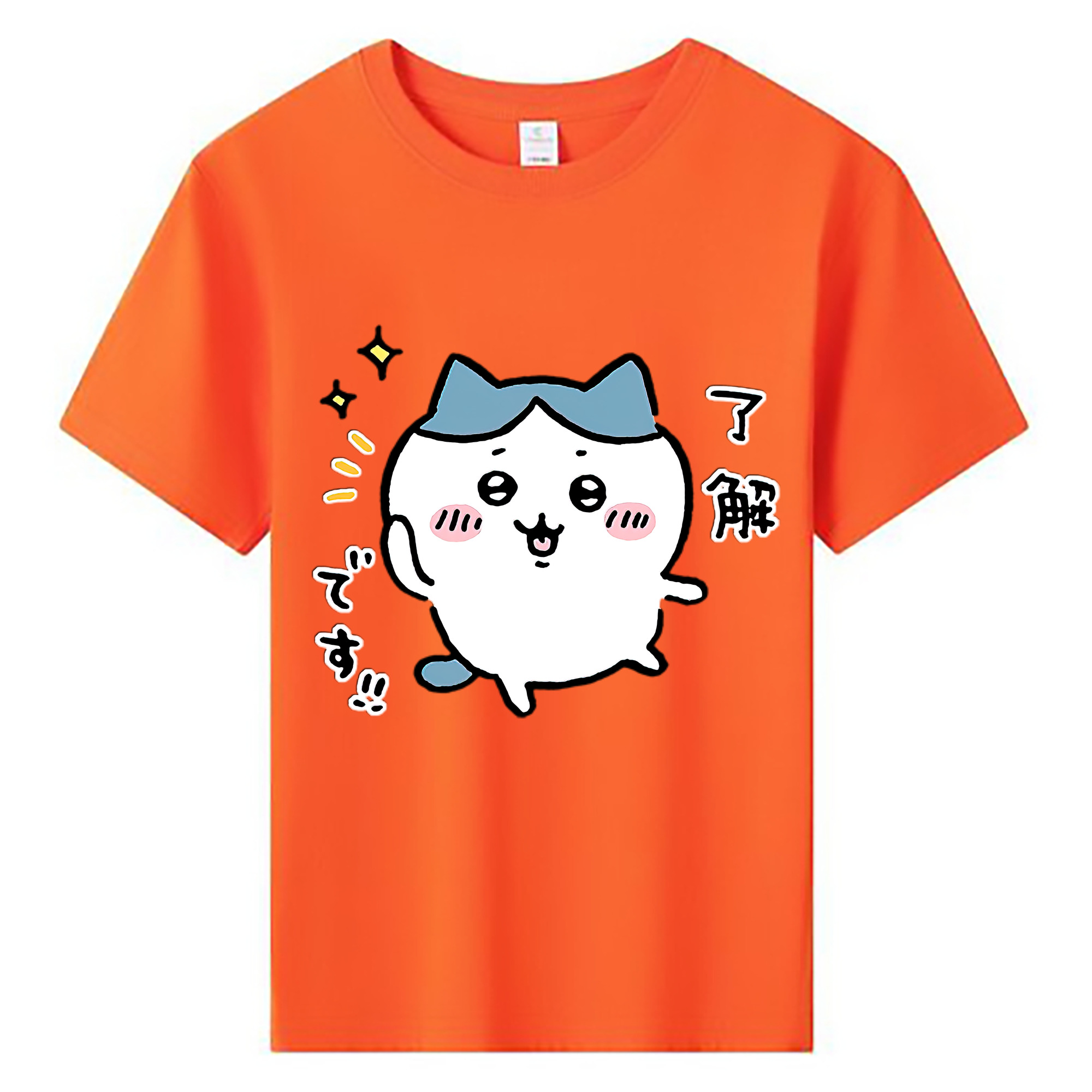 （画像用） ちいかわ ハチワレ Chii-kawa hachiware 綿100％キッズTシャツ（フロントプリント）