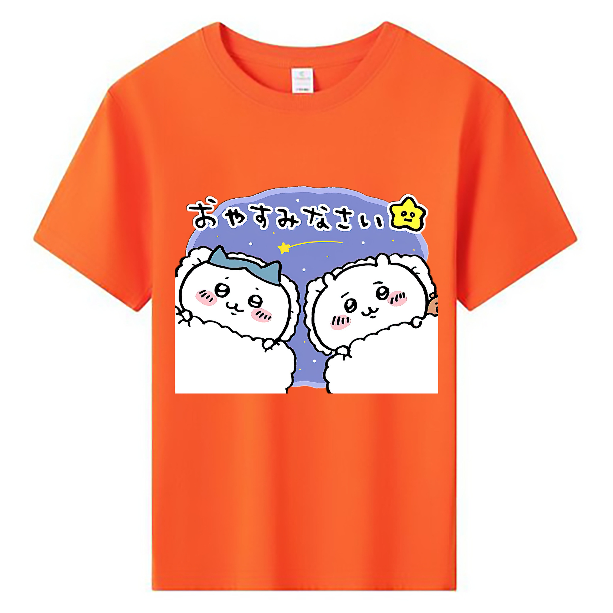 （画像用） ちいかわ ハチワレ Chii-kawa hachiware 綿100％キッズTシャツ（フロントプリント）