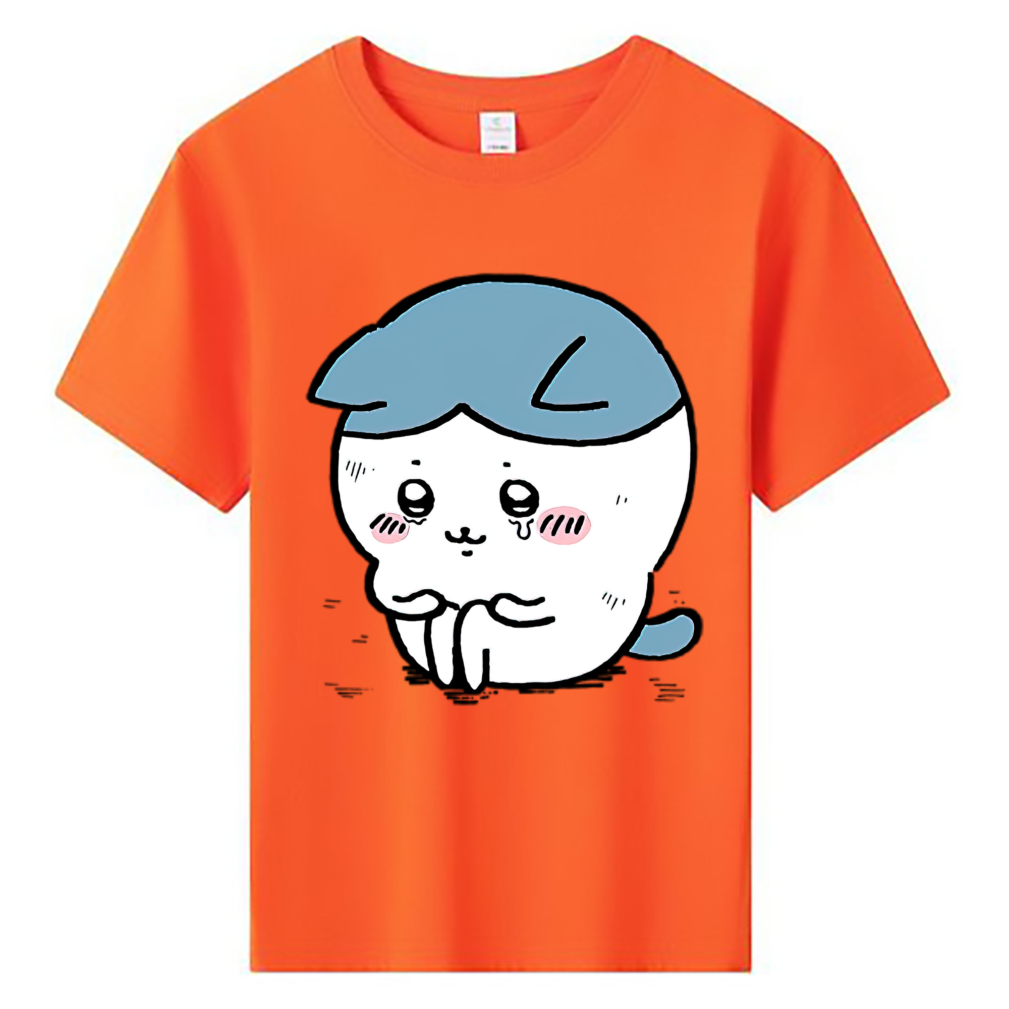 （画像用） ちいかわ ハチワレ Chii-kawa hachiware 綿100％キッズTシャツ（フロントプリント）