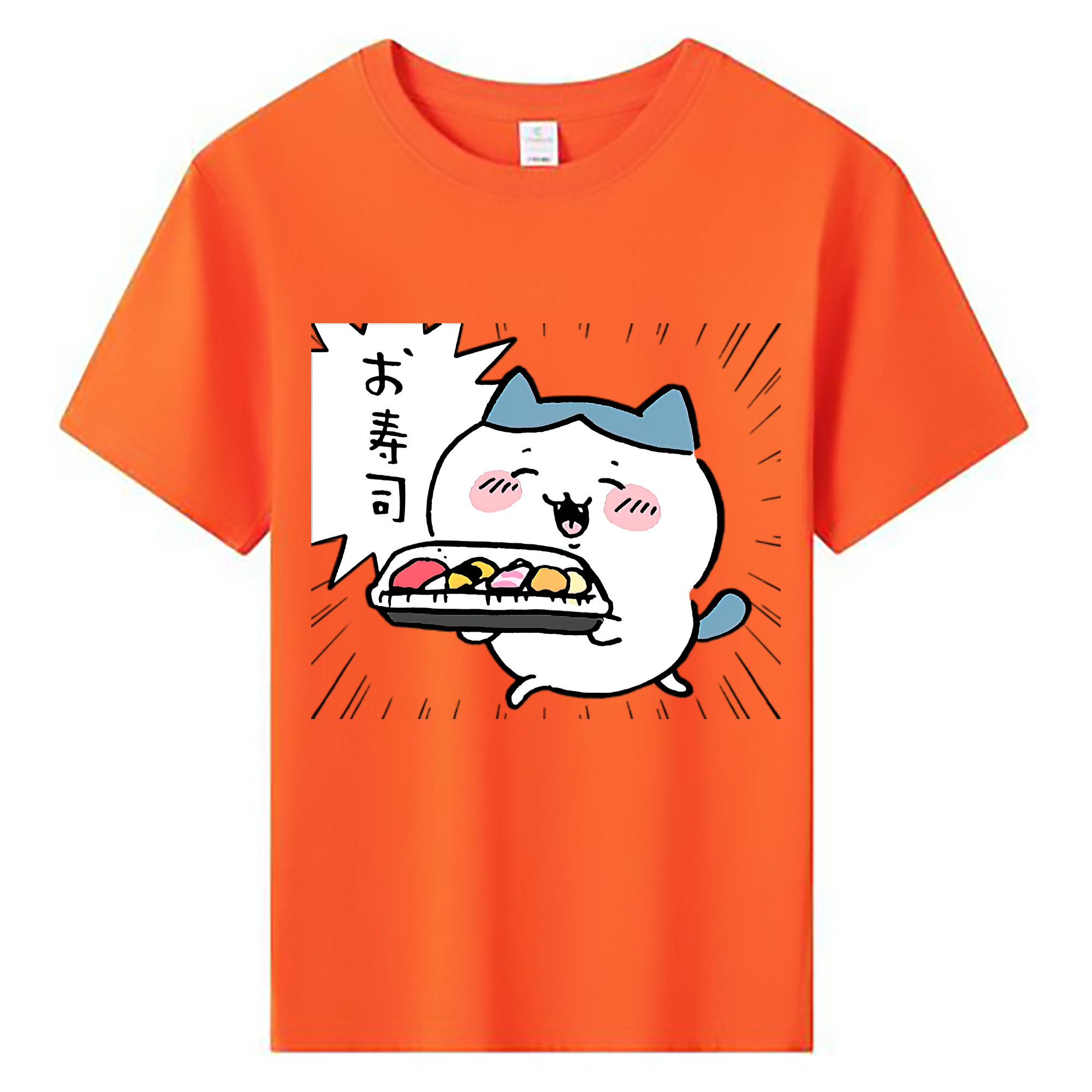 （画像用） ちいかわ ハチワレ Chii-kawa hachiware 綿100％キッズTシャツ（フロントプリント）