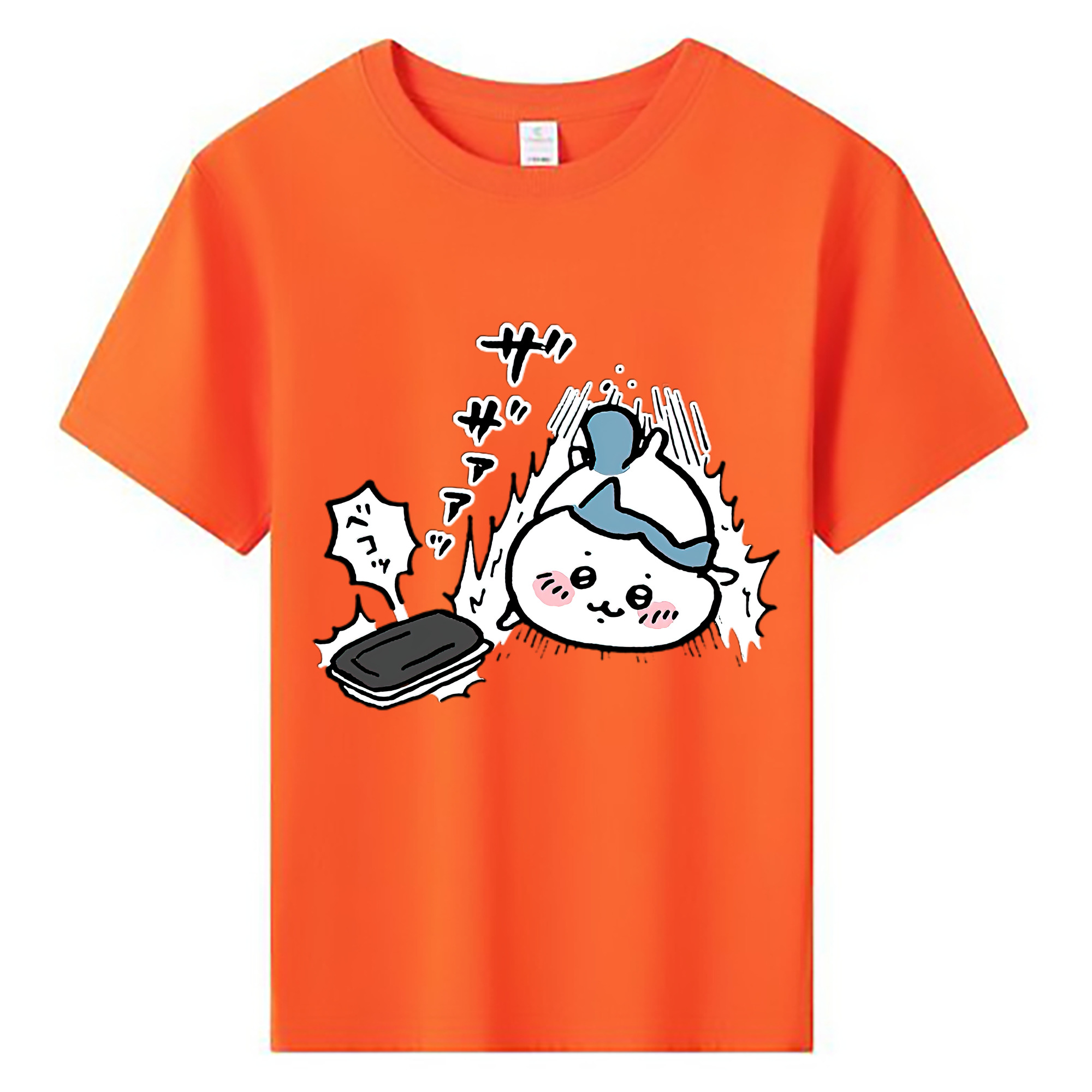 （画像用） ちいかわ ハチワレ Chii-kawa hachiware 綿100％キッズTシャツ（フロントプリント）