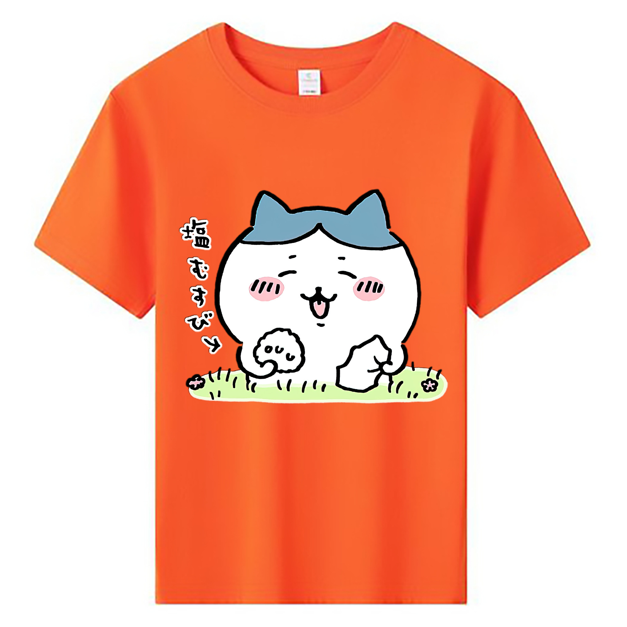 （画像用） ちいかわ ハチワレ Chii-kawa hachiware 綿100％キッズTシャツ（フロントプリント）