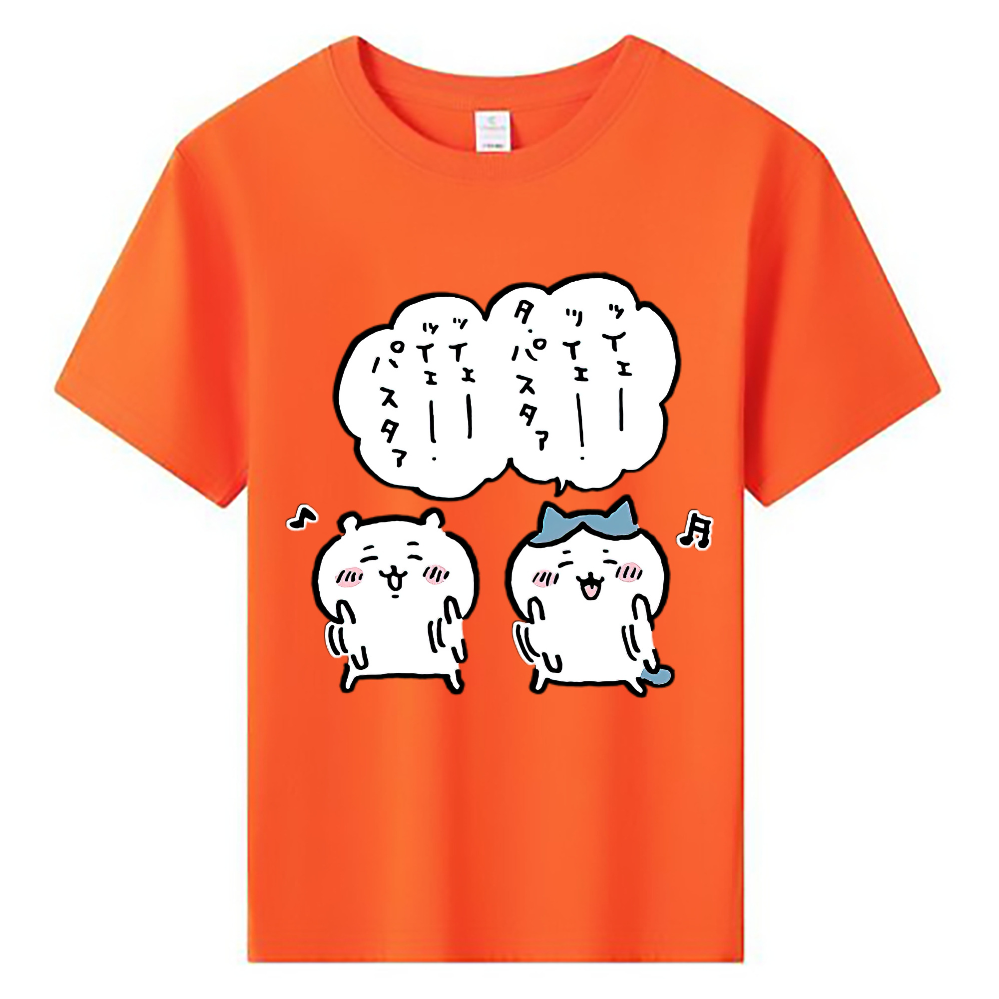 （画像用） ちいかわ ハチワレ Chii-kawa hachiware 綿100％キッズTシャツ（フロントプリント）