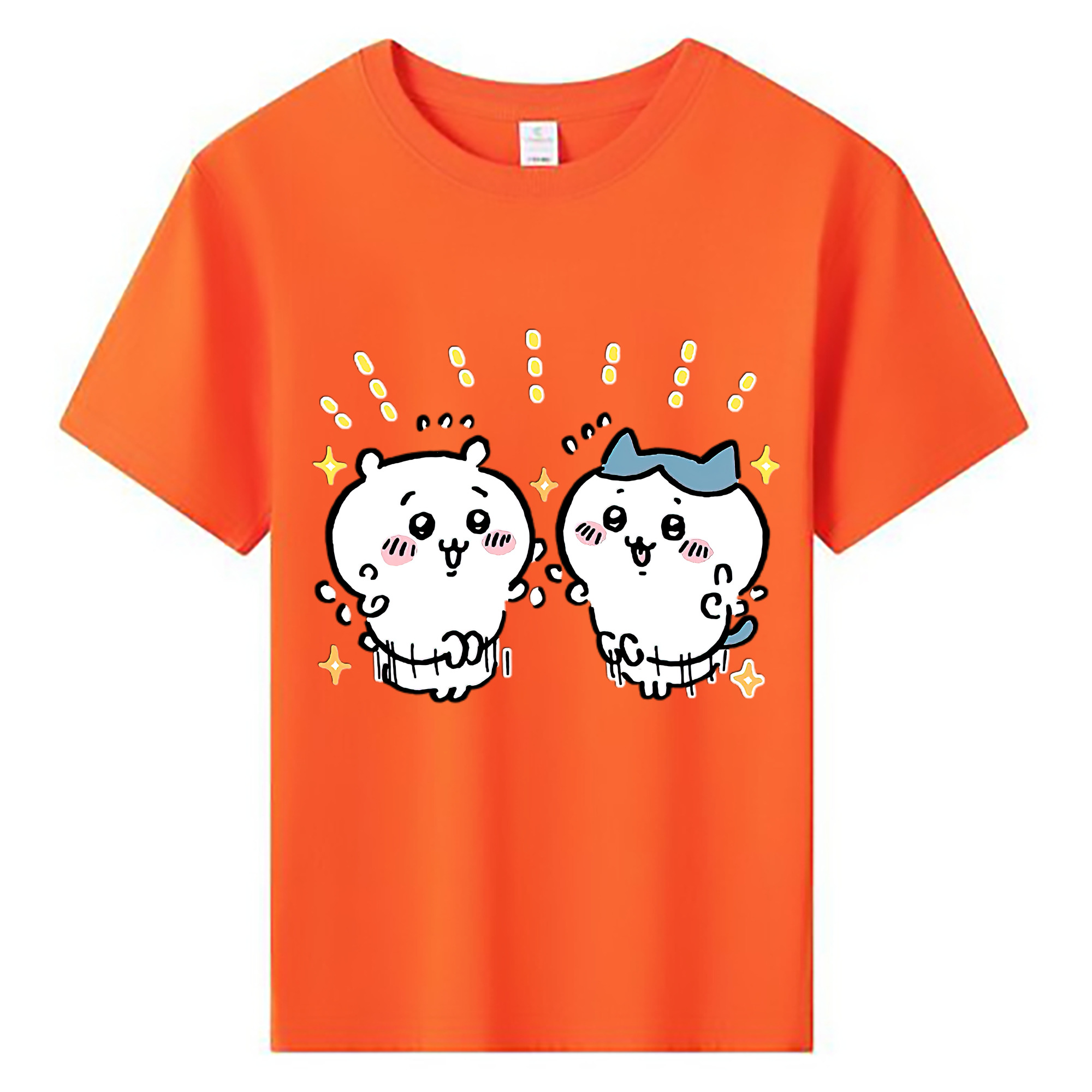 （画像用） ちいかわ ハチワレ Chii-kawa hachiware 綿100％キッズTシャツ（フロントプリント）