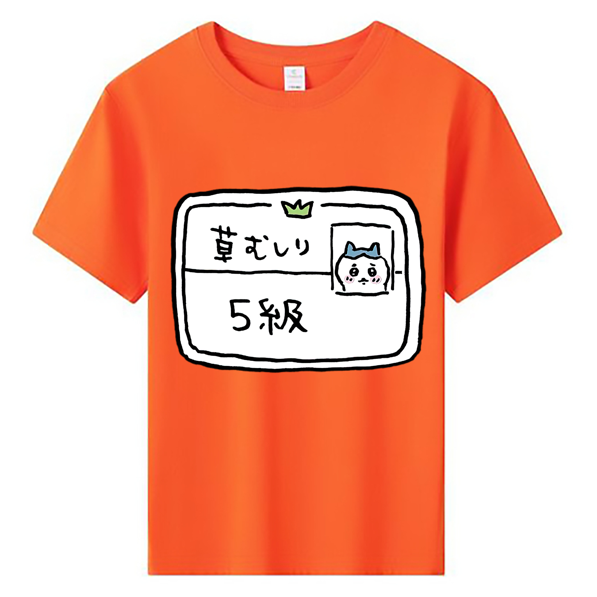 （画像用） ちいかわ ハチワレ Chii-kawa hachiware 綿100％キッズTシャツ（フロントプリント）