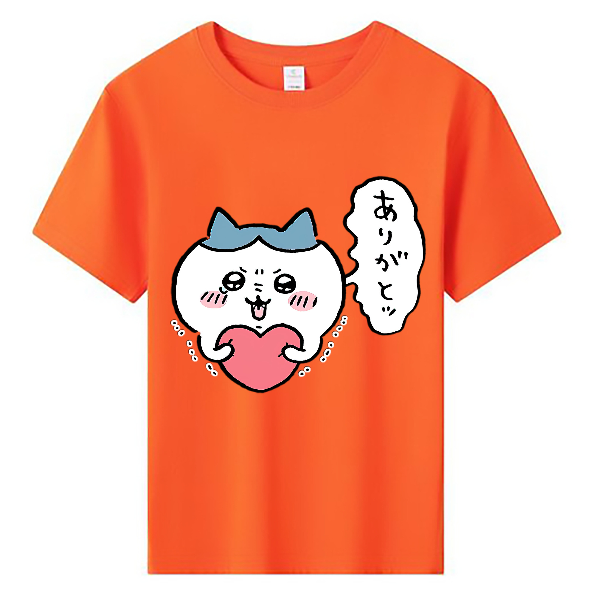 （画像用） ちいかわ ハチワレ Chii-kawa hachiware 綿100％キッズTシャツ（フロントプリント）