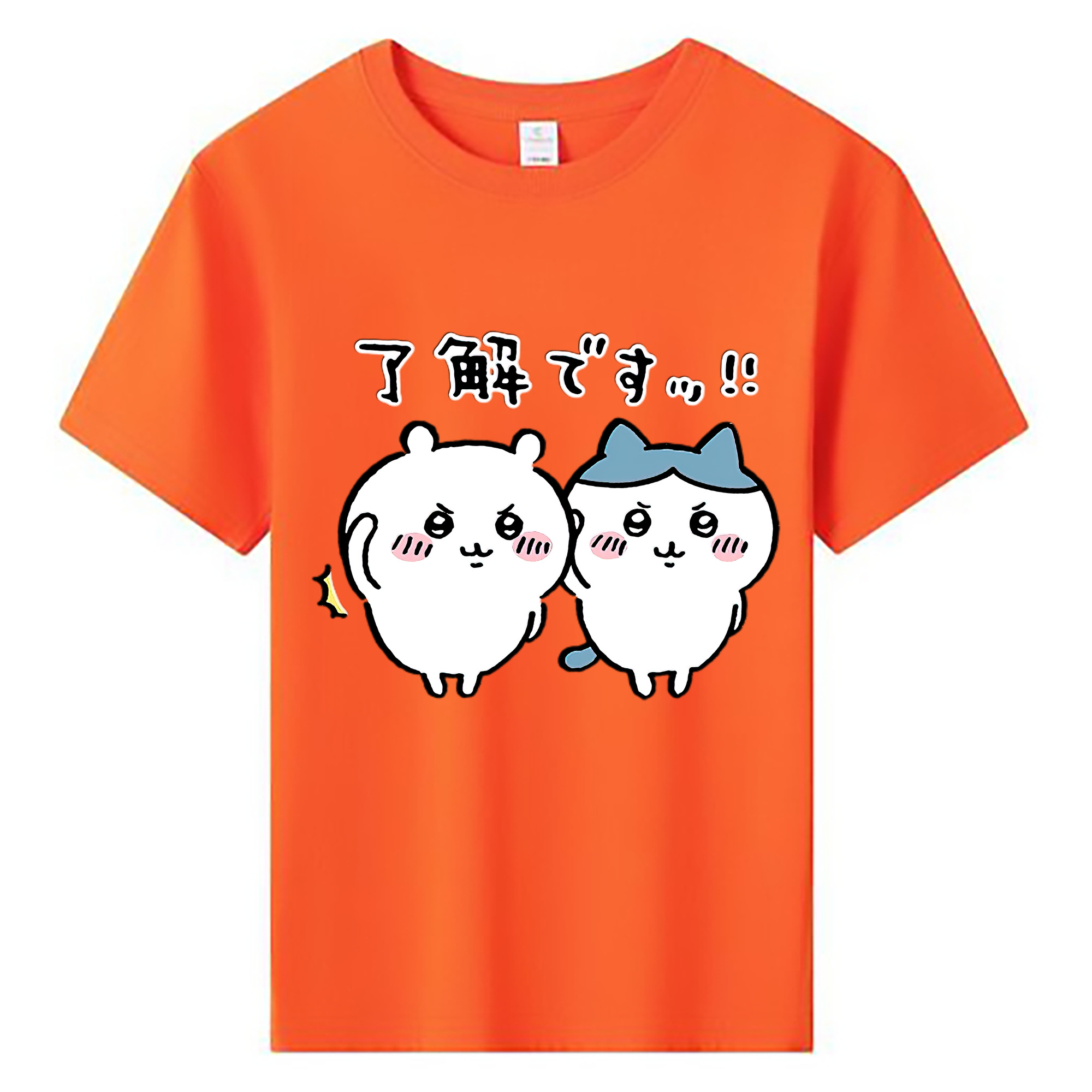 （画像用） ちいかわ ハチワレ Chii-kawa hachiware 綿100％キッズTシャツ（フロントプリント）