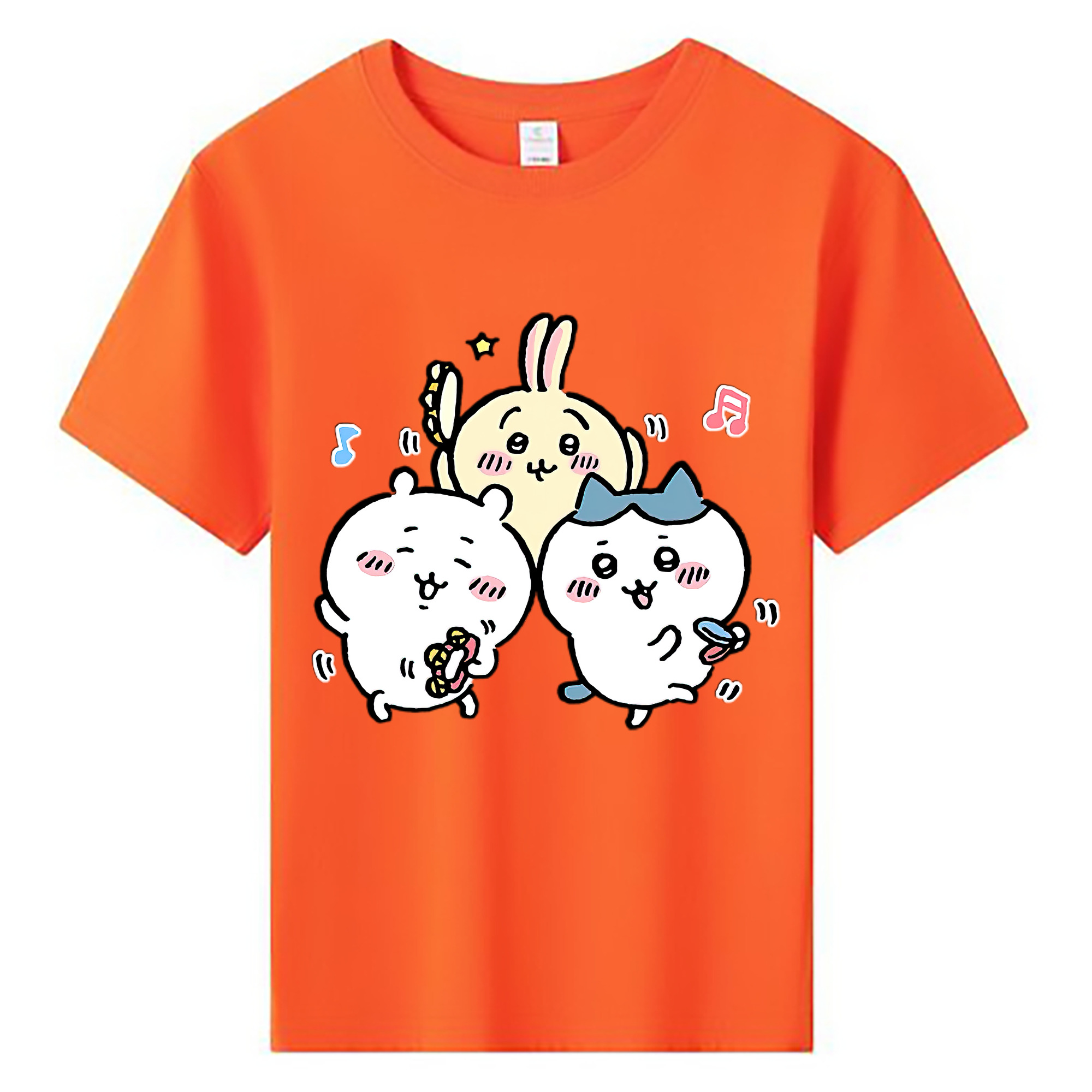 （画像用） ちいかわ ハチワレ Chii-kawa hachiware 綿100％キッズTシャツ（フロントプリント）